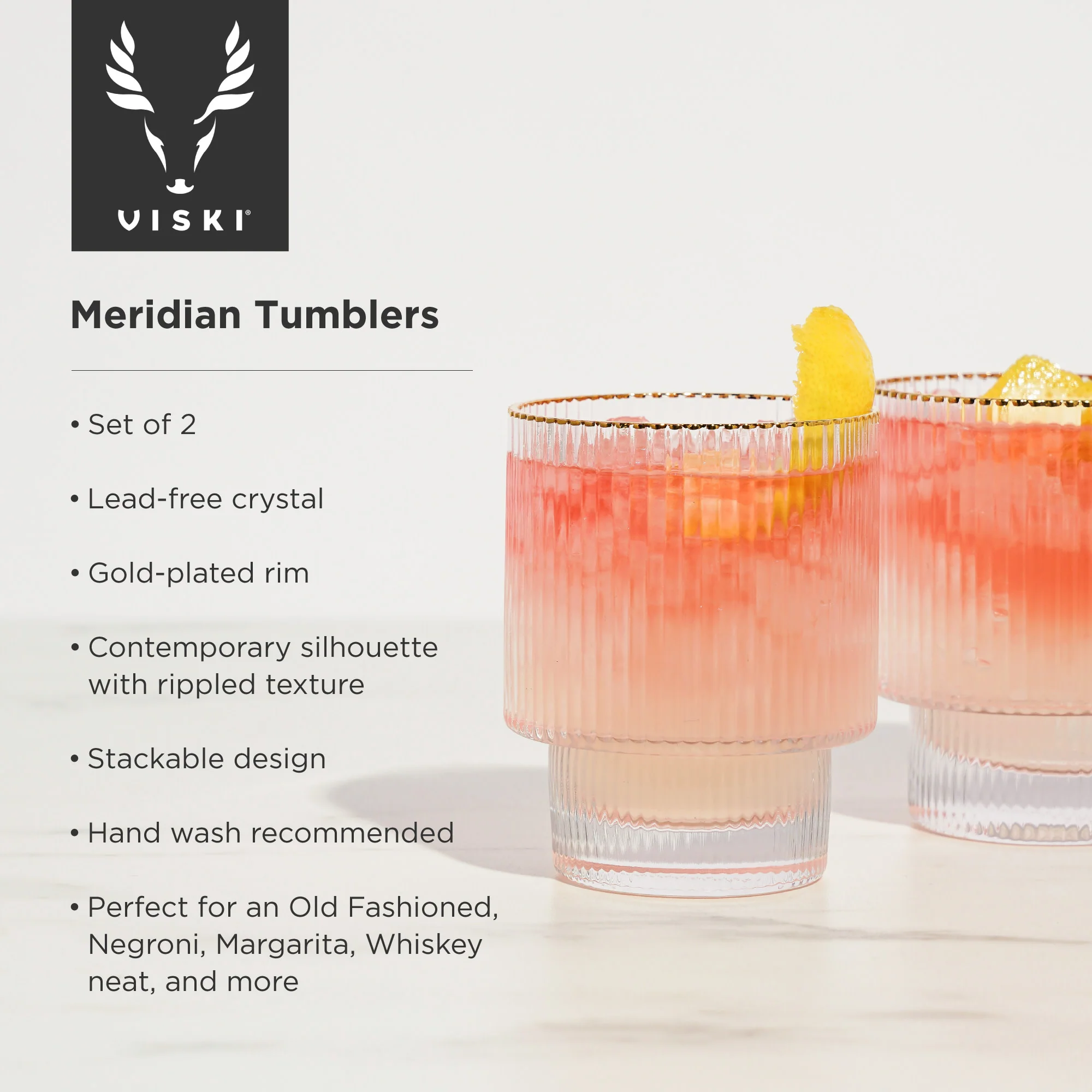 Meridian Crystal Tumblers Set of 2 - Image 5