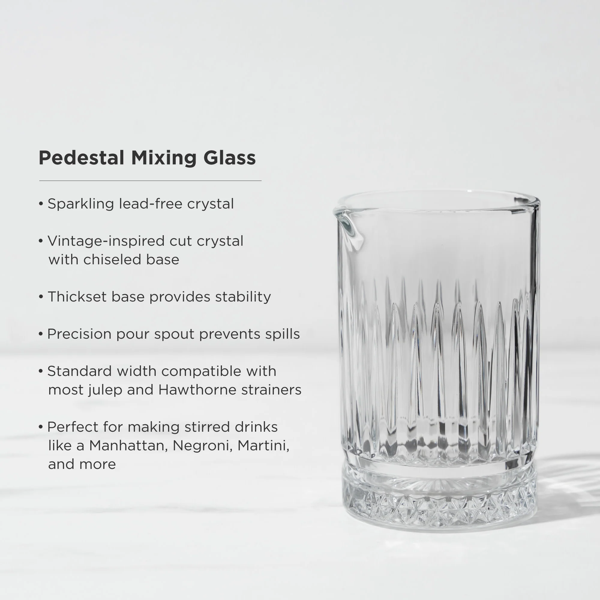 Pedestal Crystal Mixing Glass - Image 5
