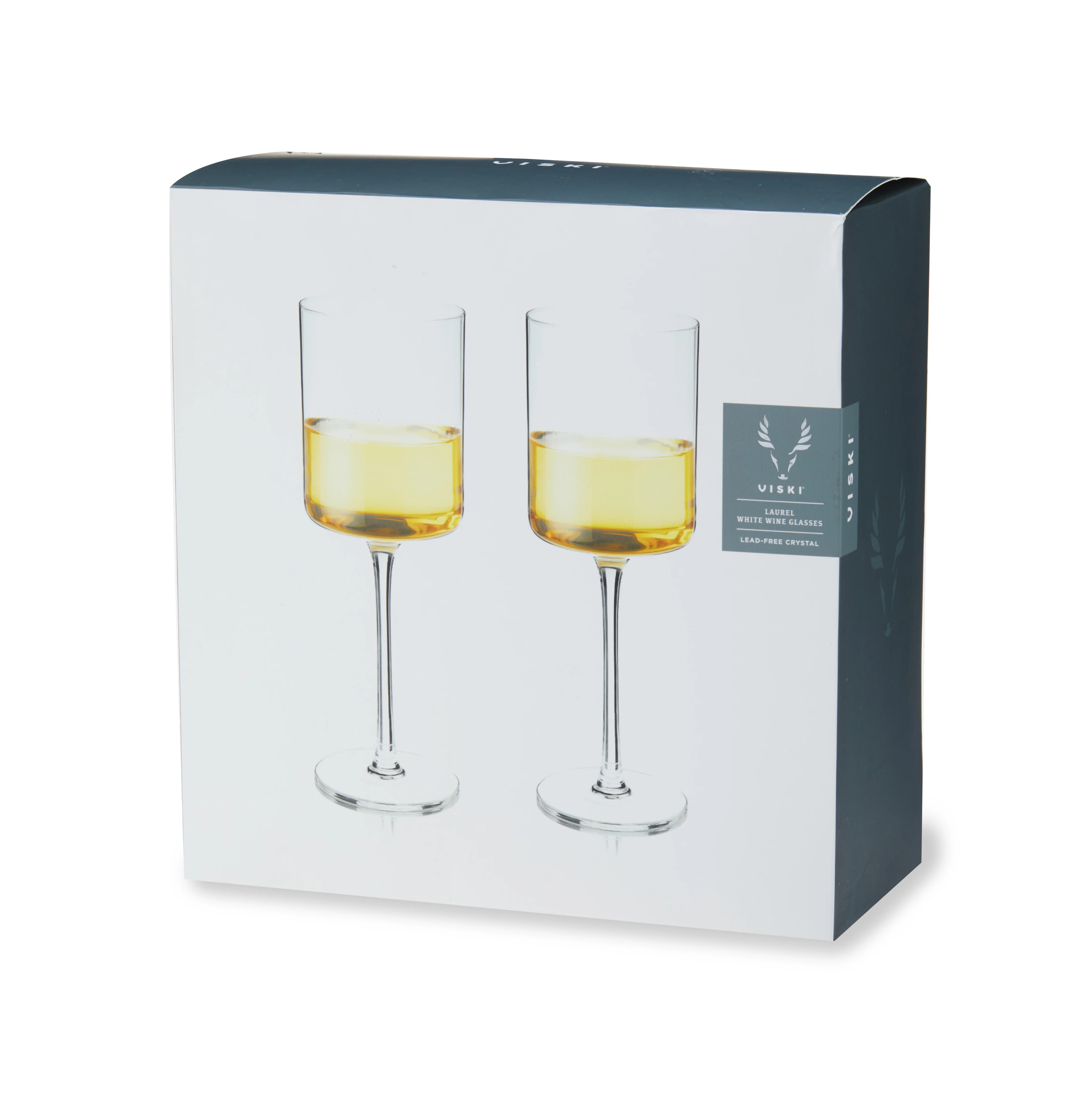 Laurel Crystal White Wine Glasses Set of 2 - Image 7