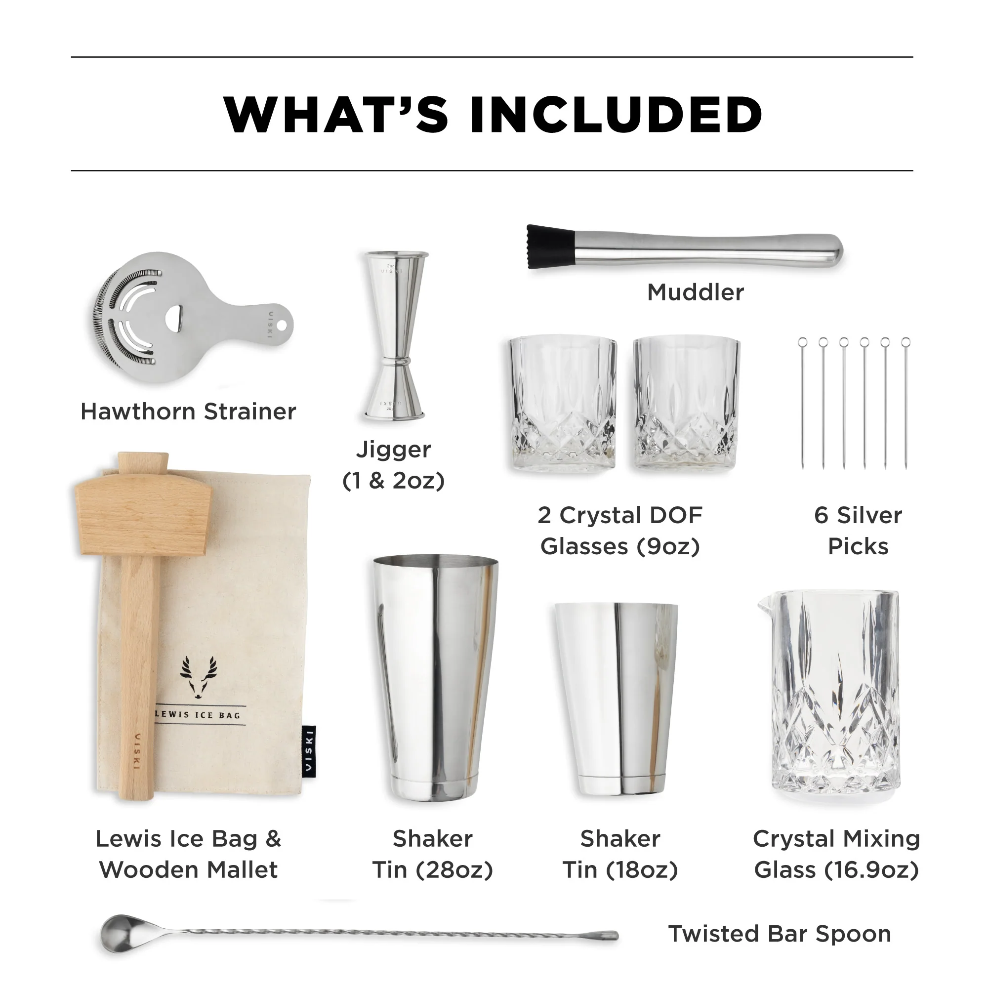 17-Piece Stainless Steel Barware Set - Image 5