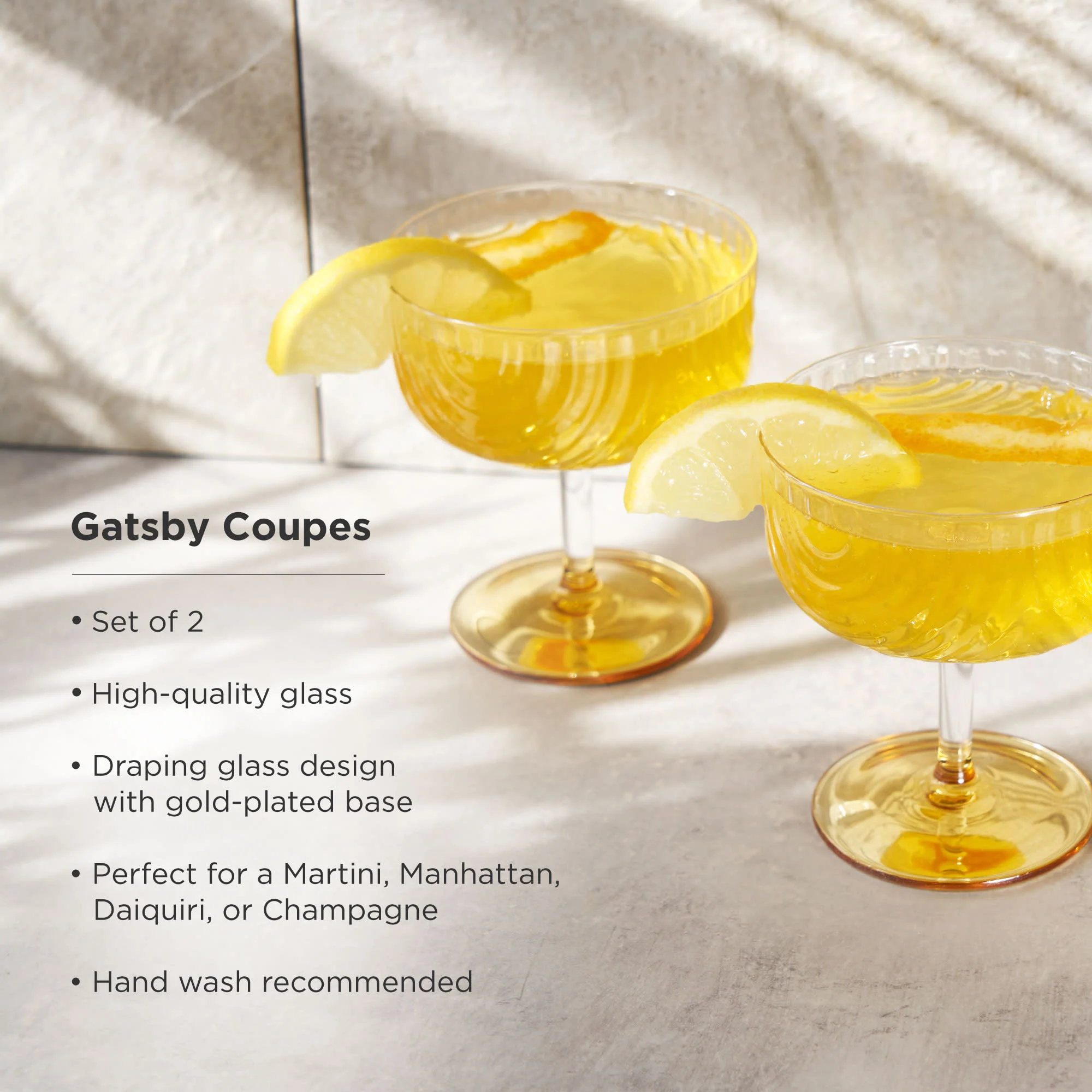 Gatsby Coupe Glasses Set of 2 - Image 5