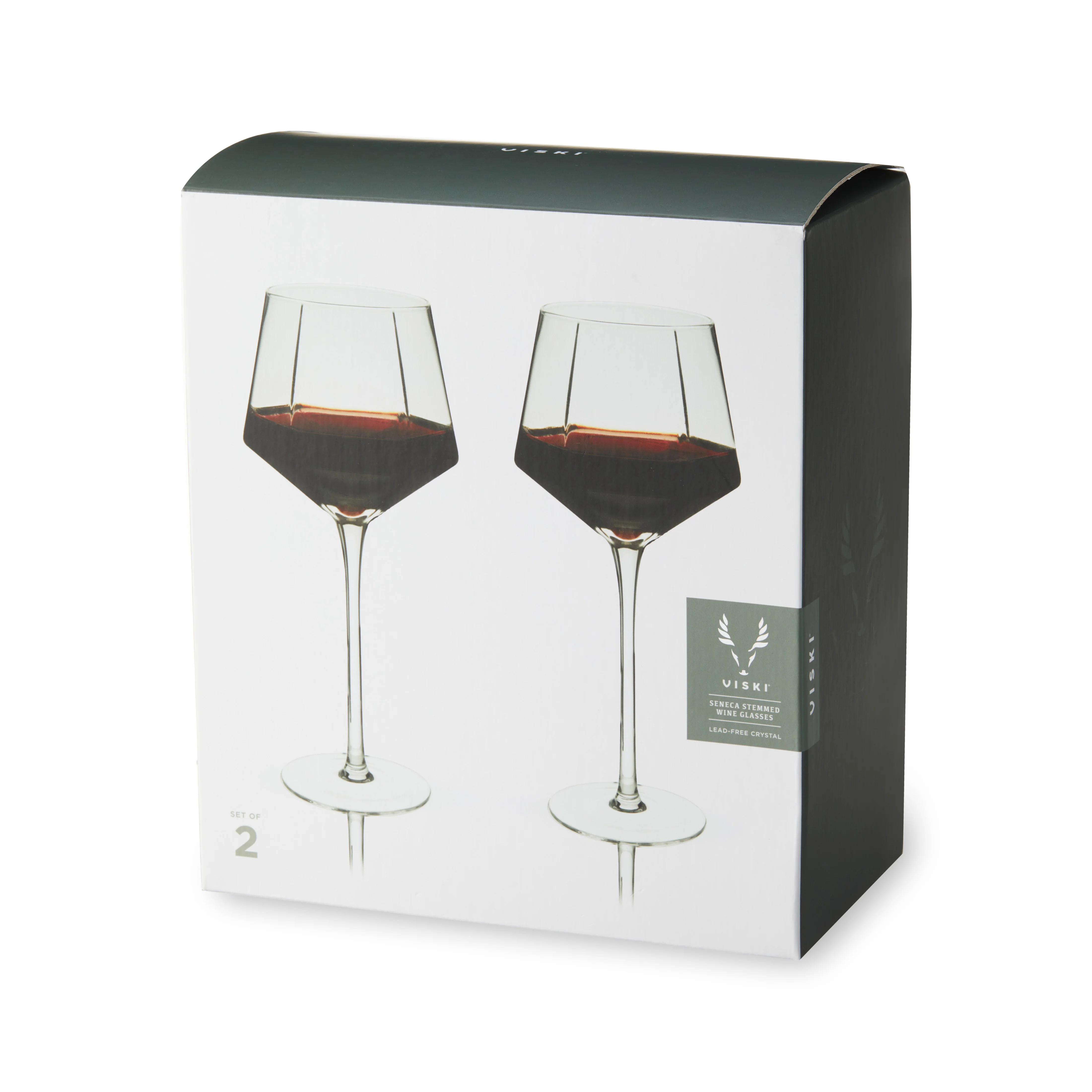 Seneca Diamond Crystal Wine Glasses Set of 2 - Image 7
