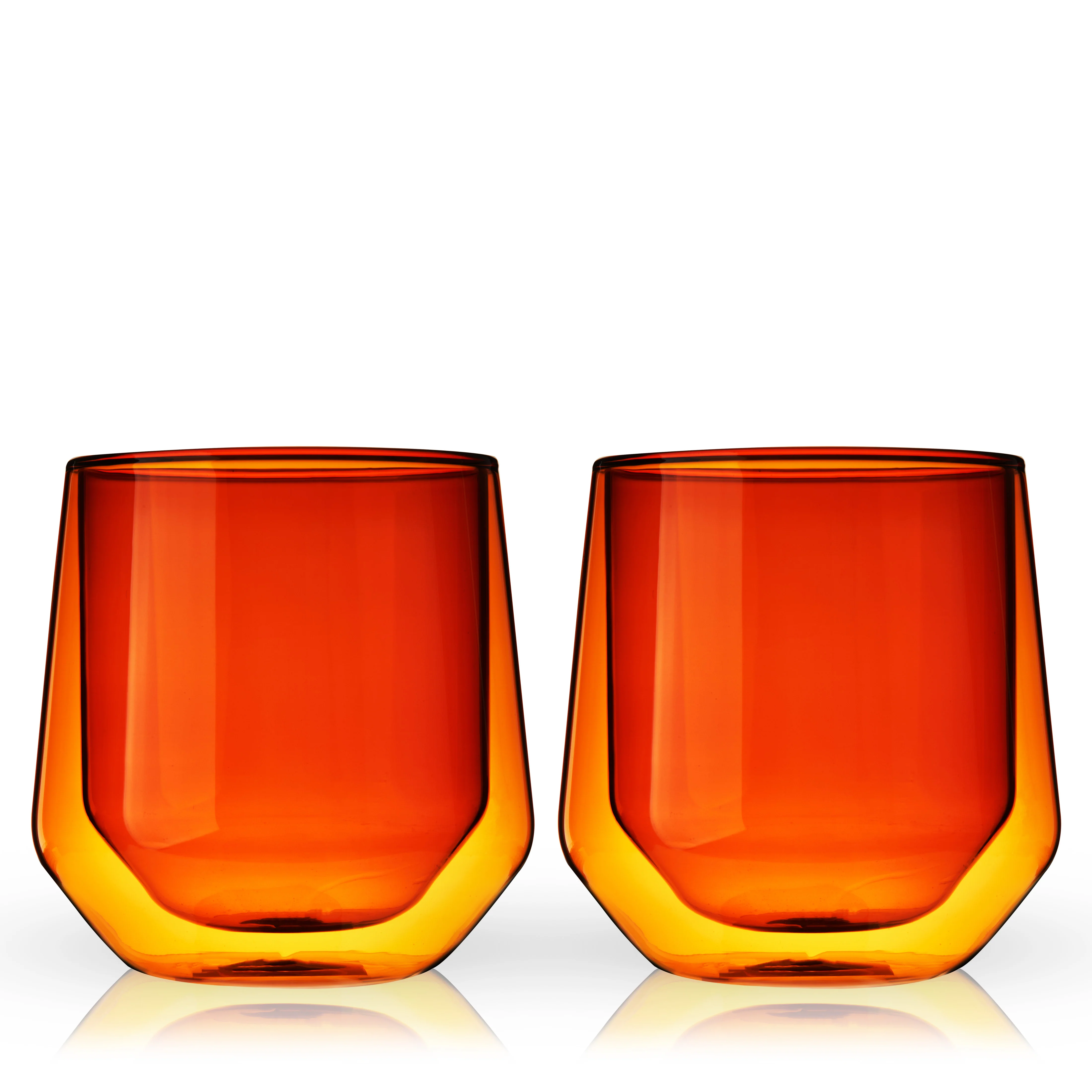 Aurora Double-Walled Tumblers in Amber Set of 2 - Image 3