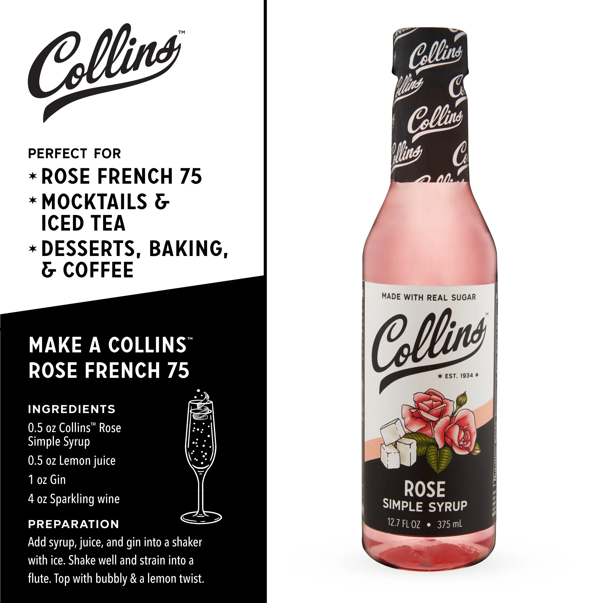 Rose Simple Syrup 12.7 oz - Image 4