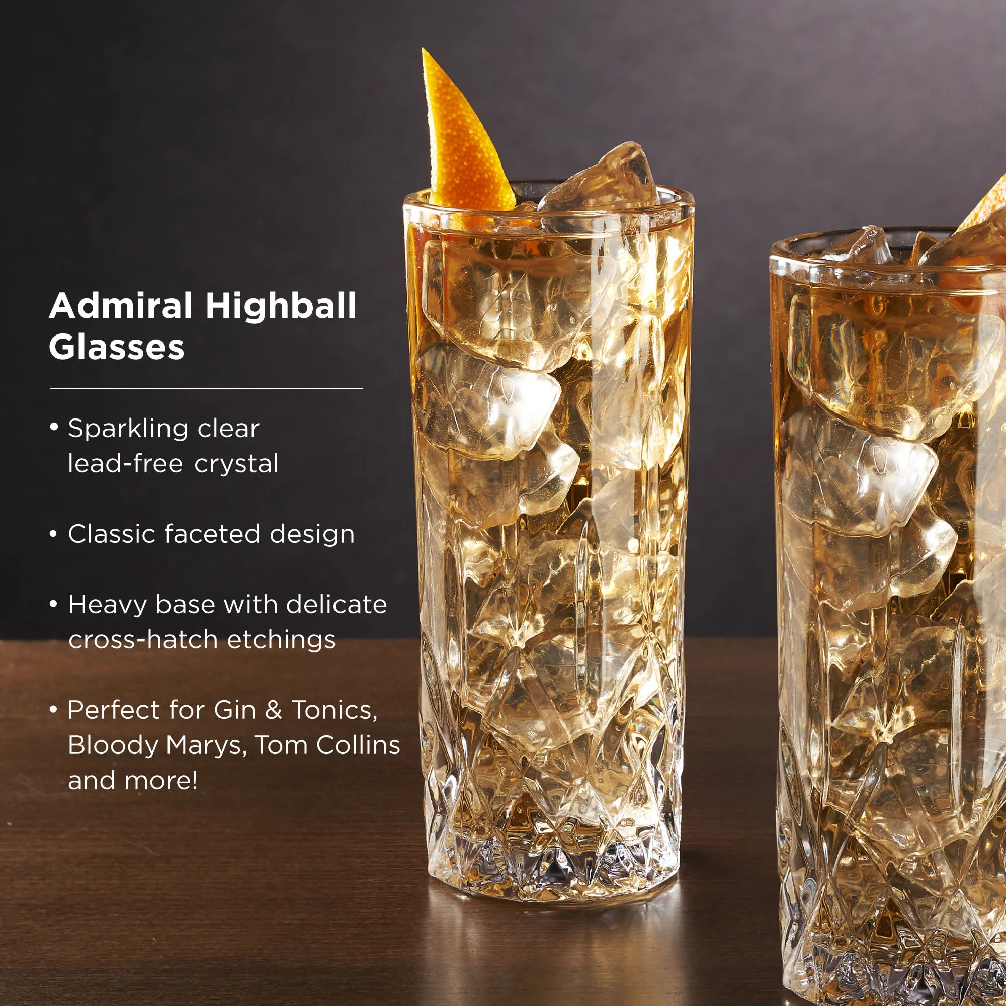 Admiral Highball Glasses, Set of 4 - Image 5