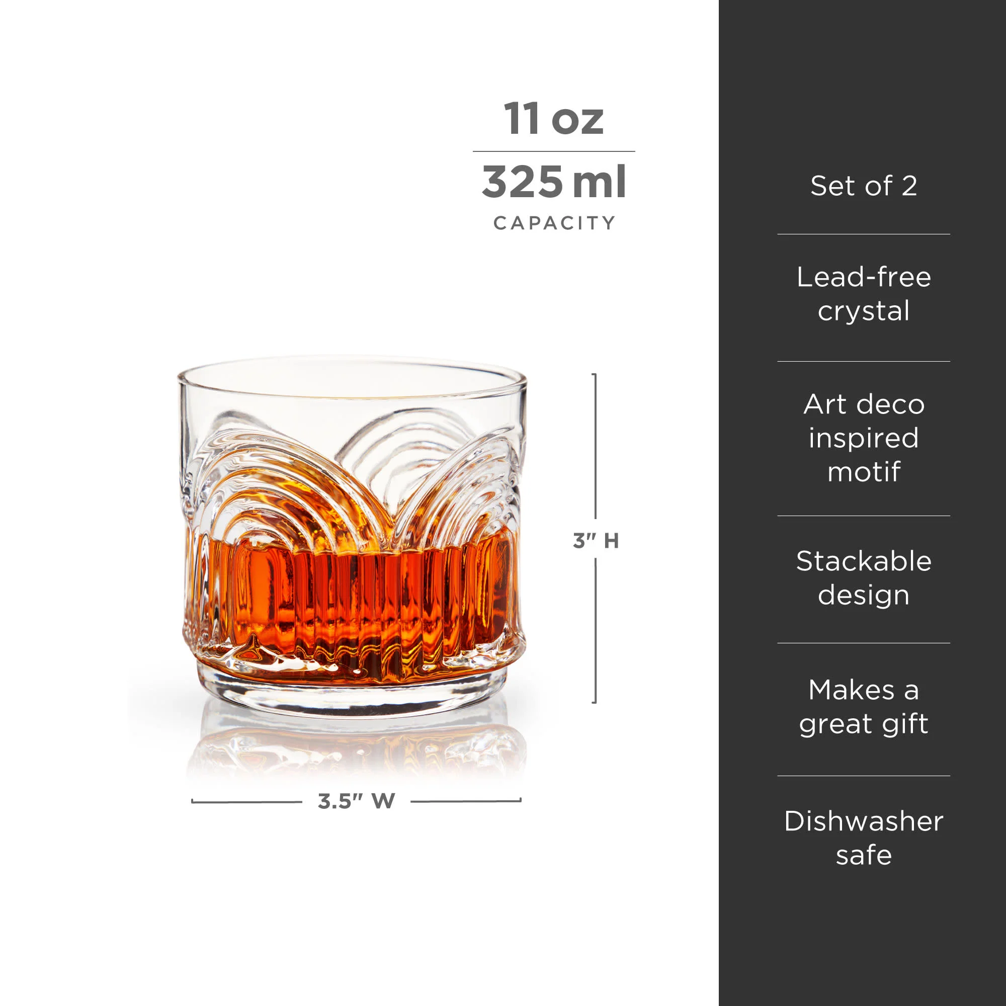 Beau Crystal Lowball Tumblers, Set of 2 - Image 6