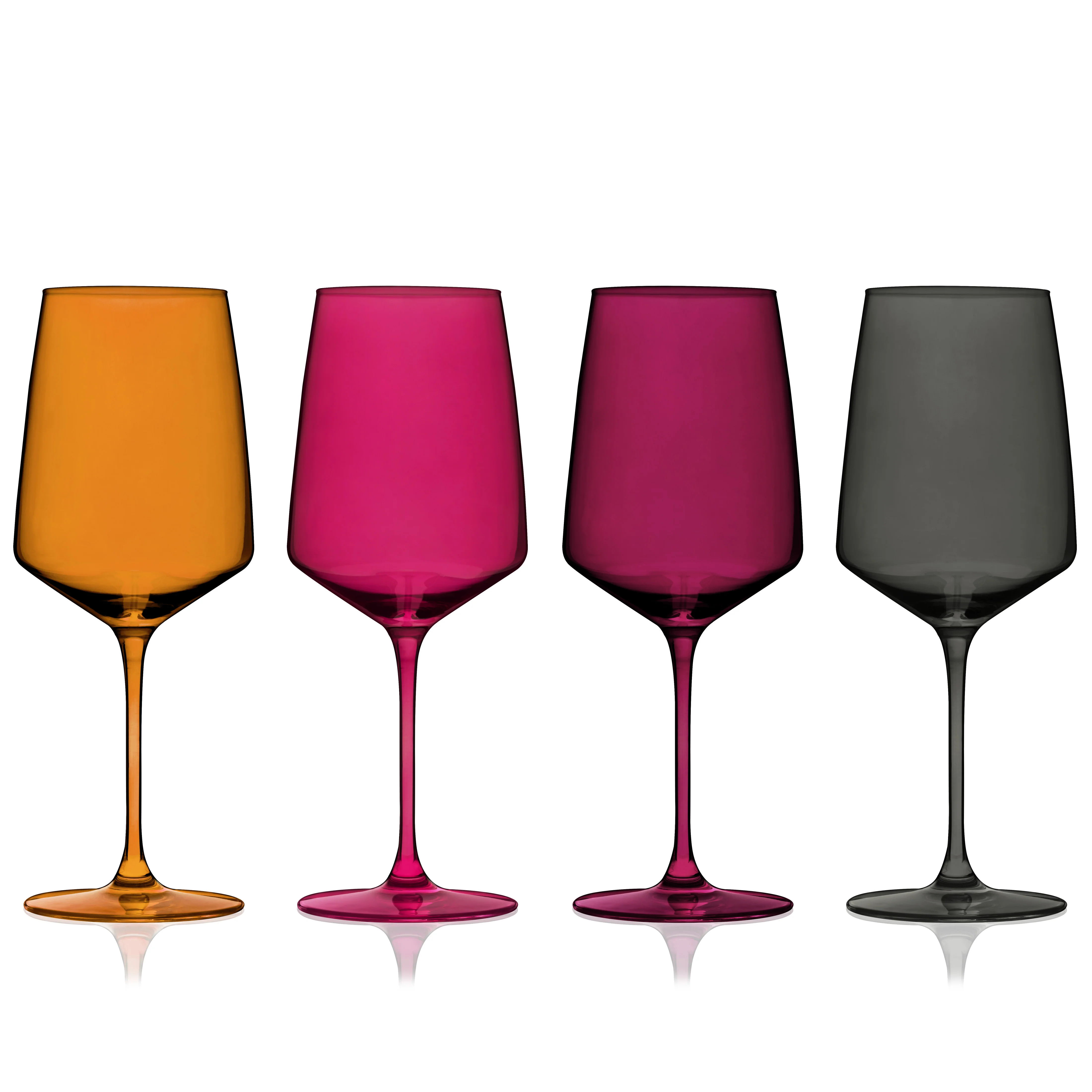 Reserve Nouveau Crystal Wine Glasses in Sunset Set of 4 - Image 4