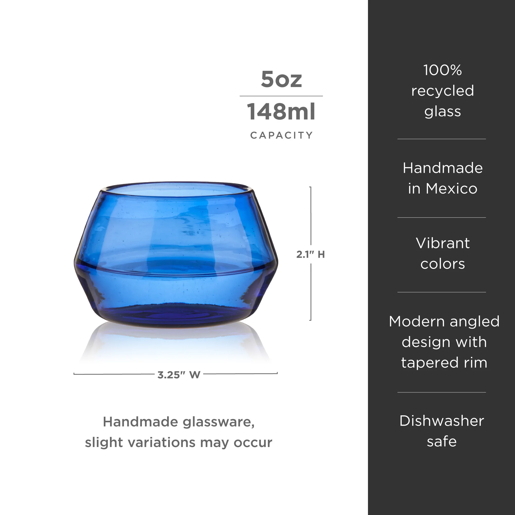 Tequila Copita Glass in Cobalt - Image 6