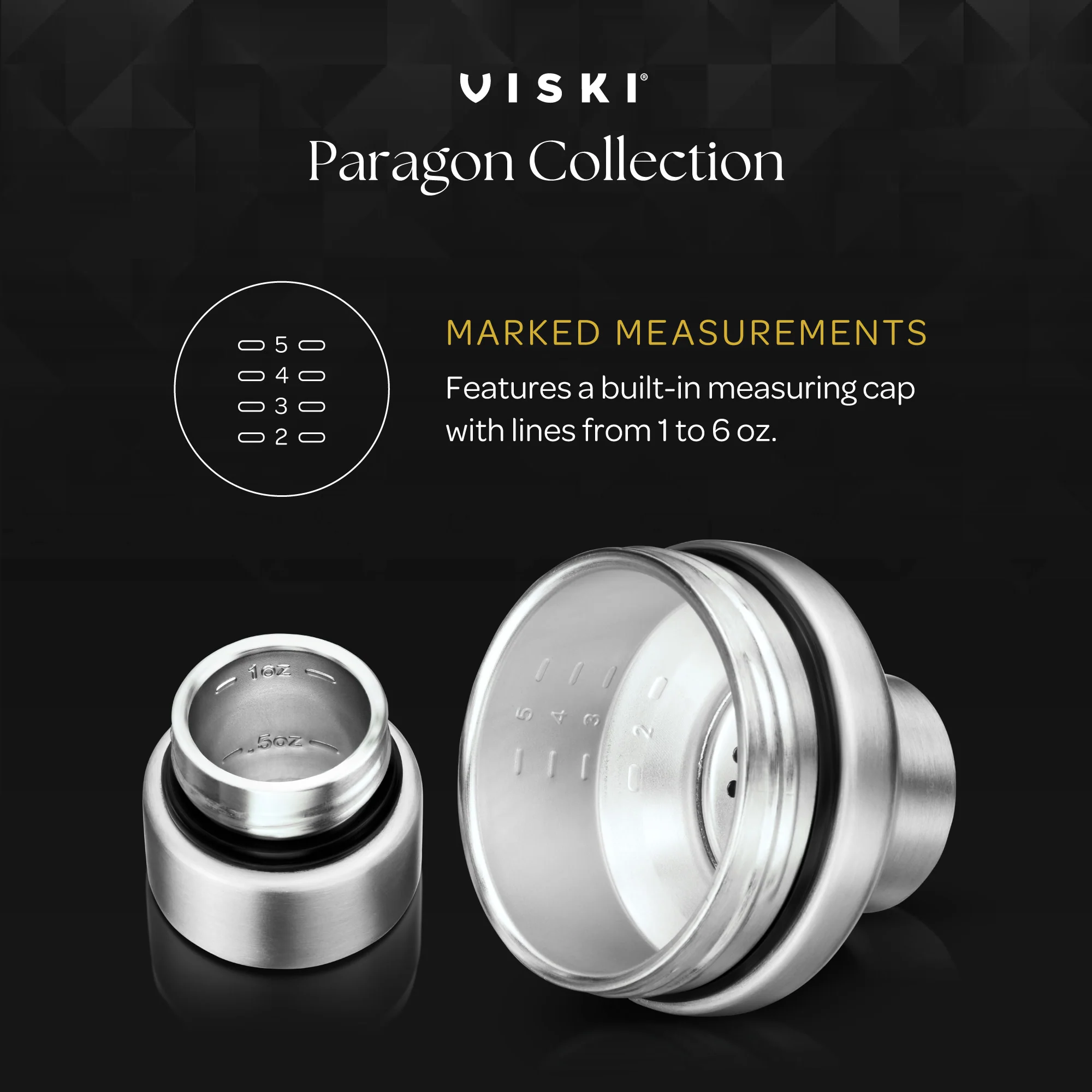 Paragon Stainless Steel Cocktail Shaker in Platinum - Image 6