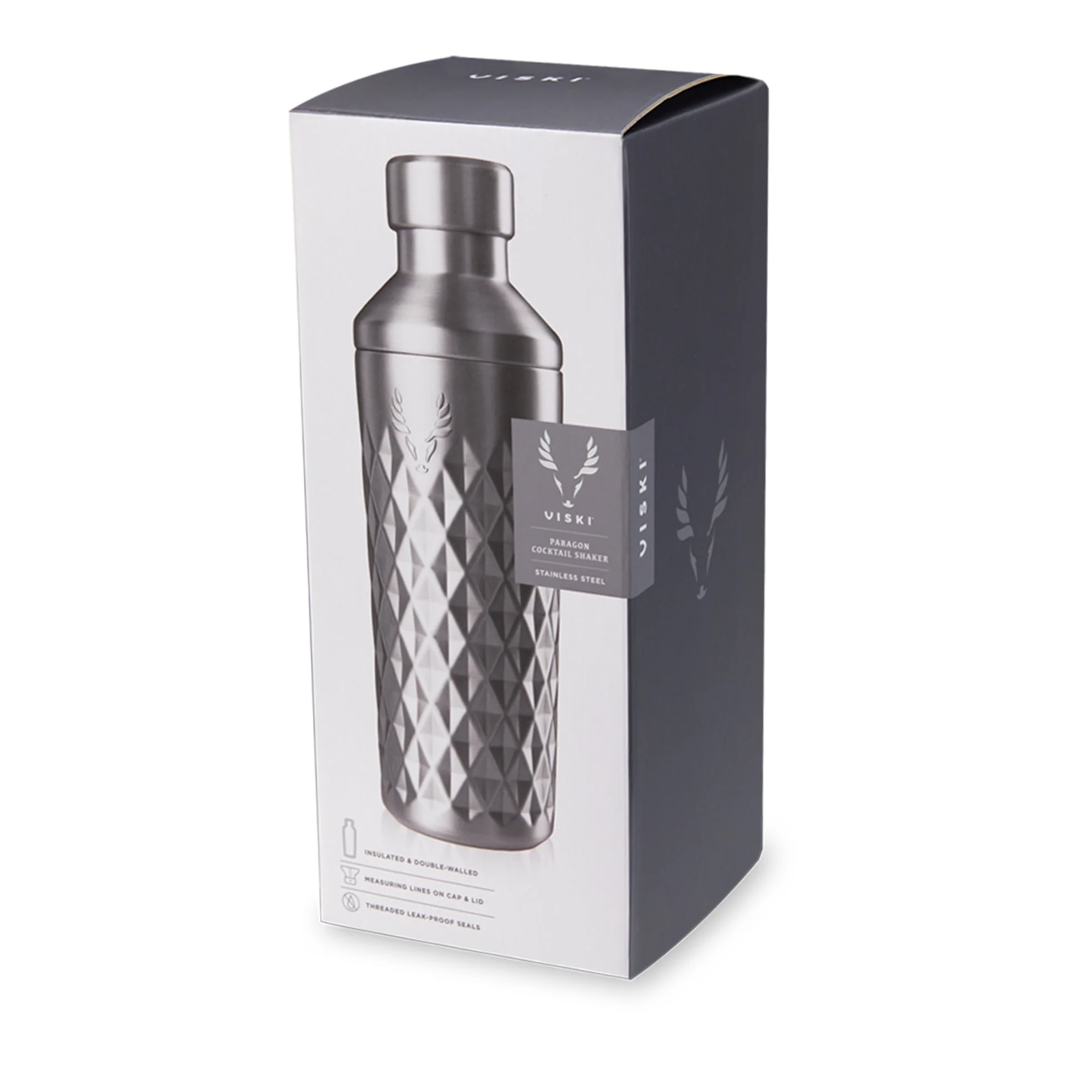 Paragon Stainless Steel Cocktail Shaker in Platinum - Image 8