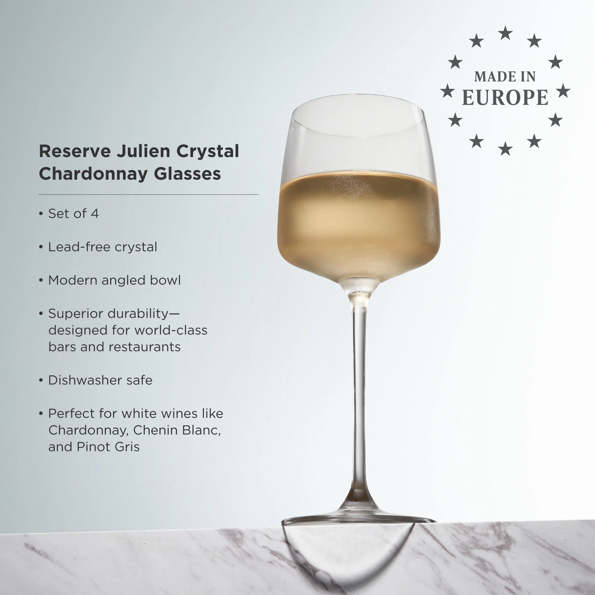 Reserve Julien Crystal Chardonnay Glasses Set of 4 - Image 5