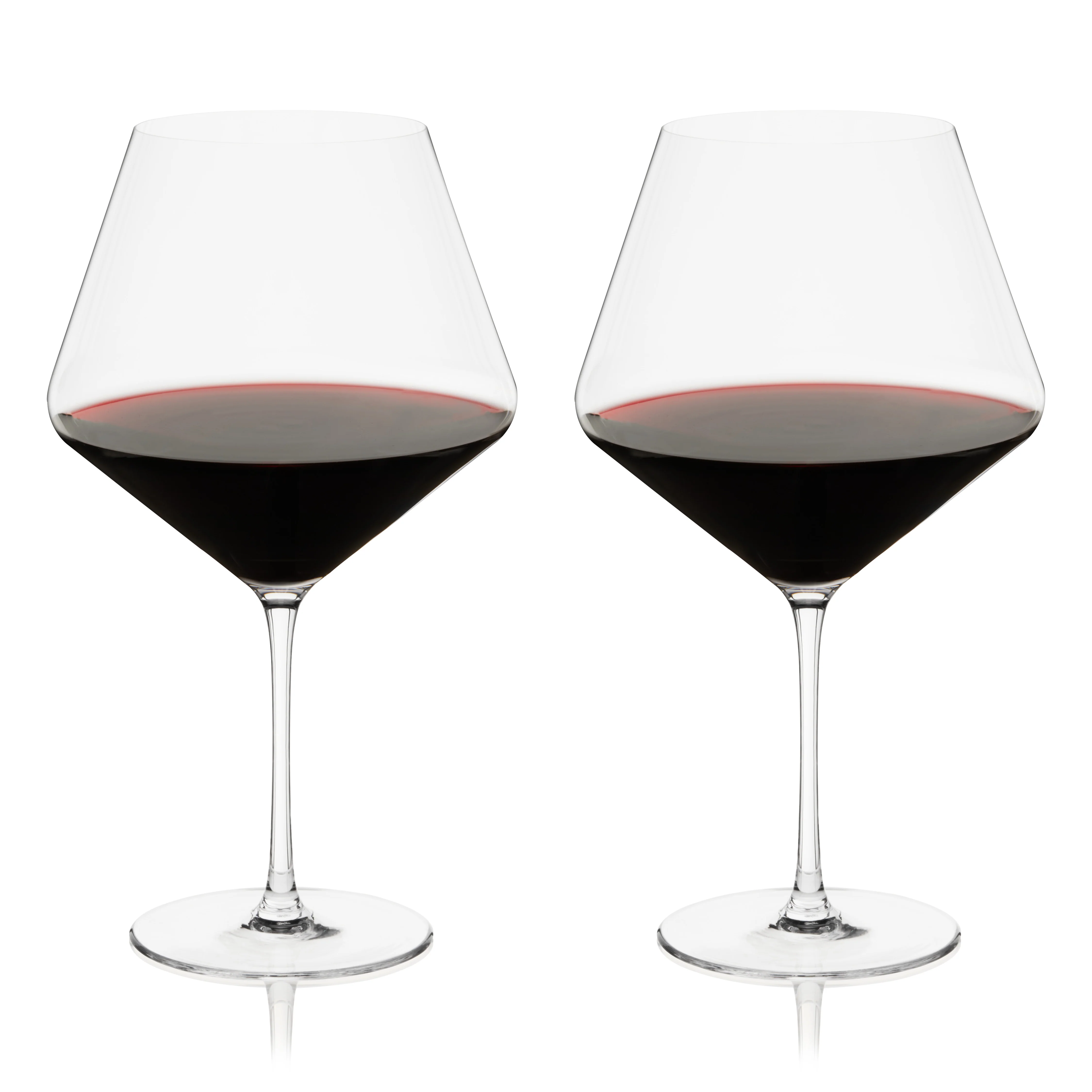 Liminal Burgundy Wine Glasses, Set of 2