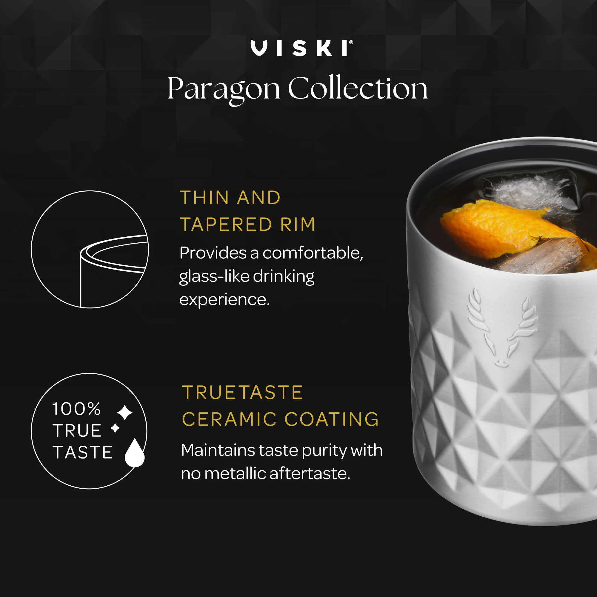 Paragon Stainless Steel Rocks Tumbler in Vintage Rose - Image 5