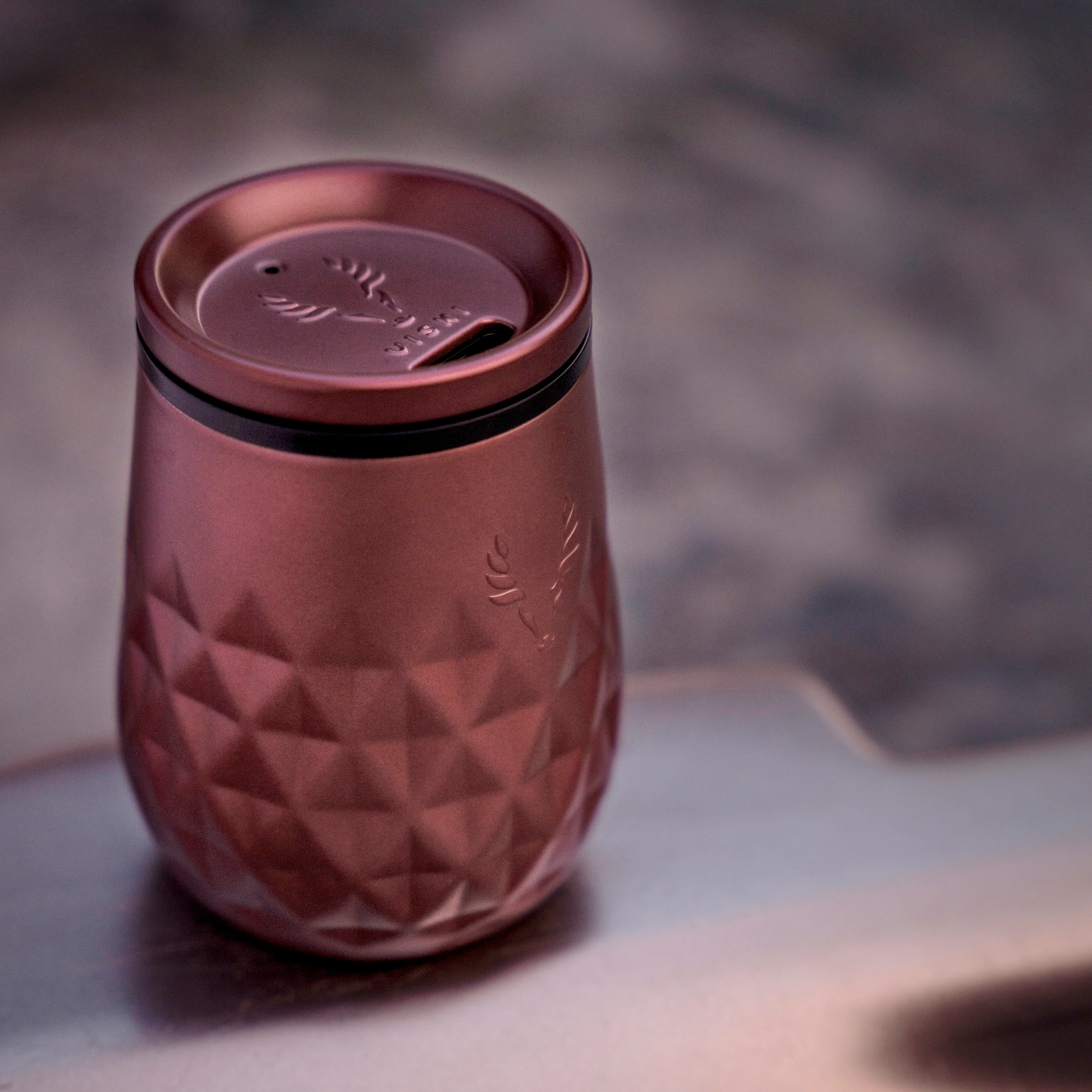 Paragon Stainless Steel Wine Tumbler in Vintage Rose - Image 2
