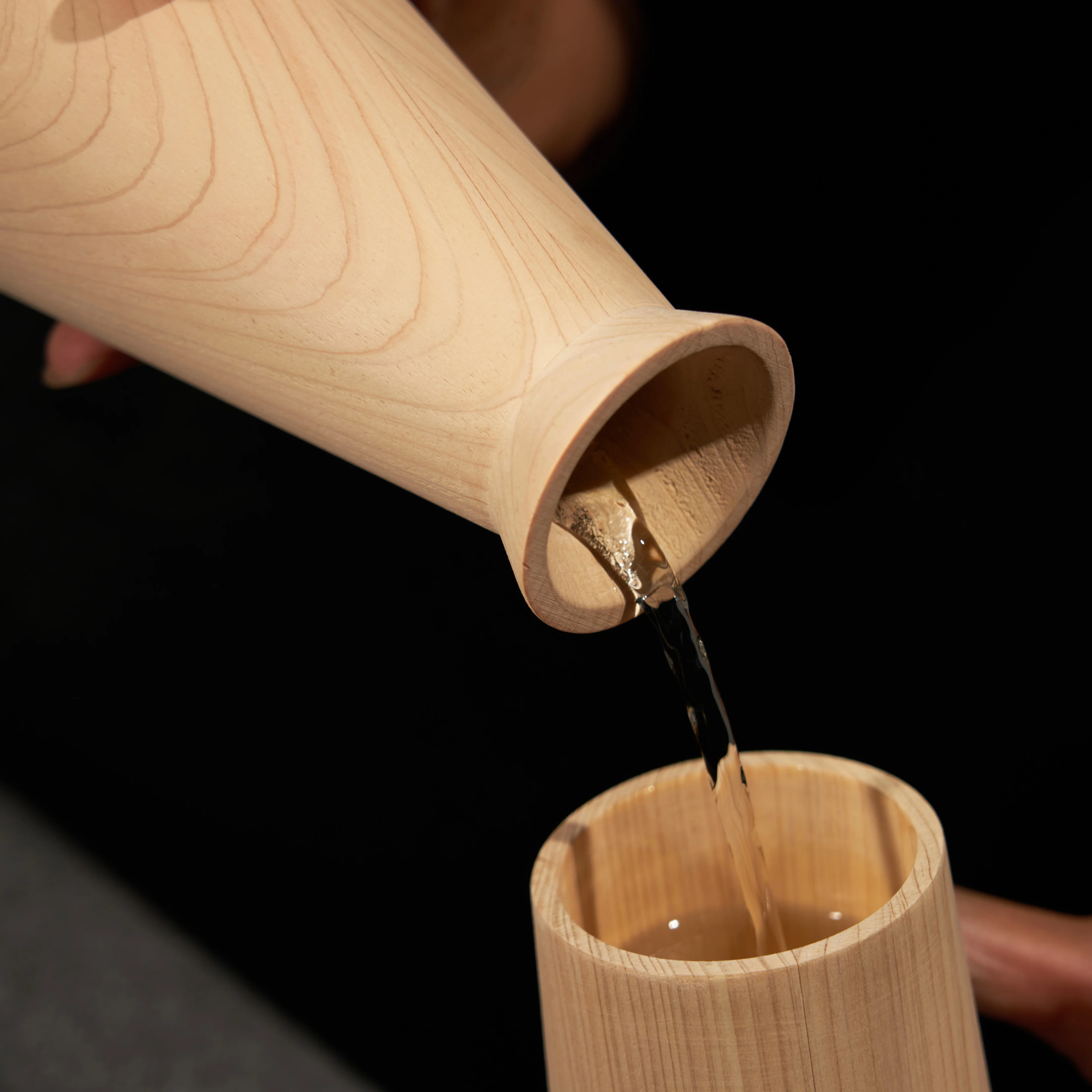 Hinoki Cypress Sake Set - Image 3