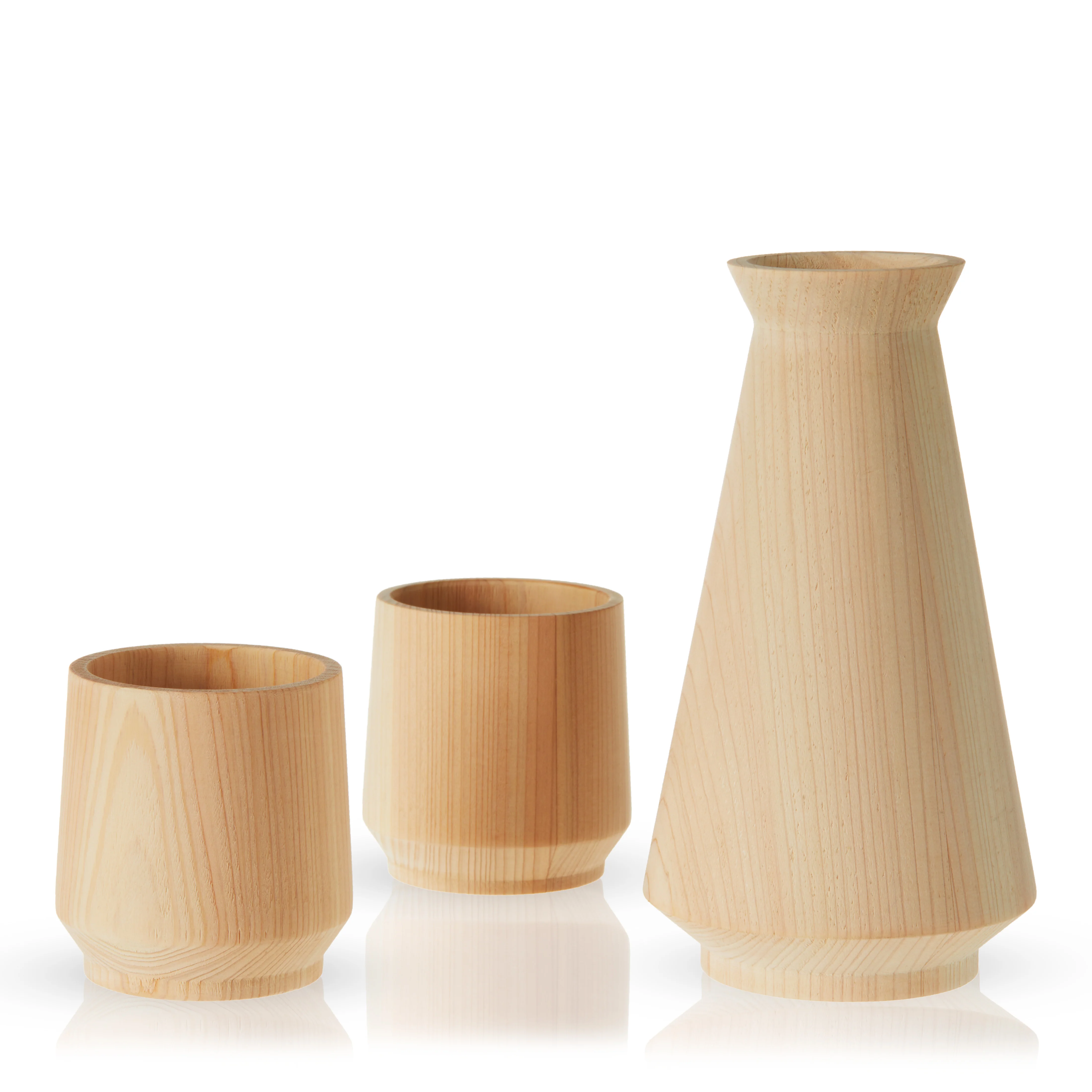 Hinoki Cypress Sake Set - Image 4