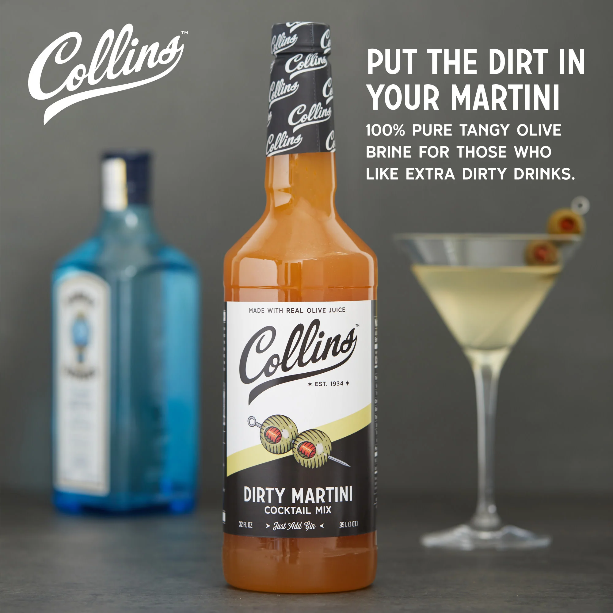 Dirty Martini Cocktail Mix 25.4 oz, Set of 6 - Image 3