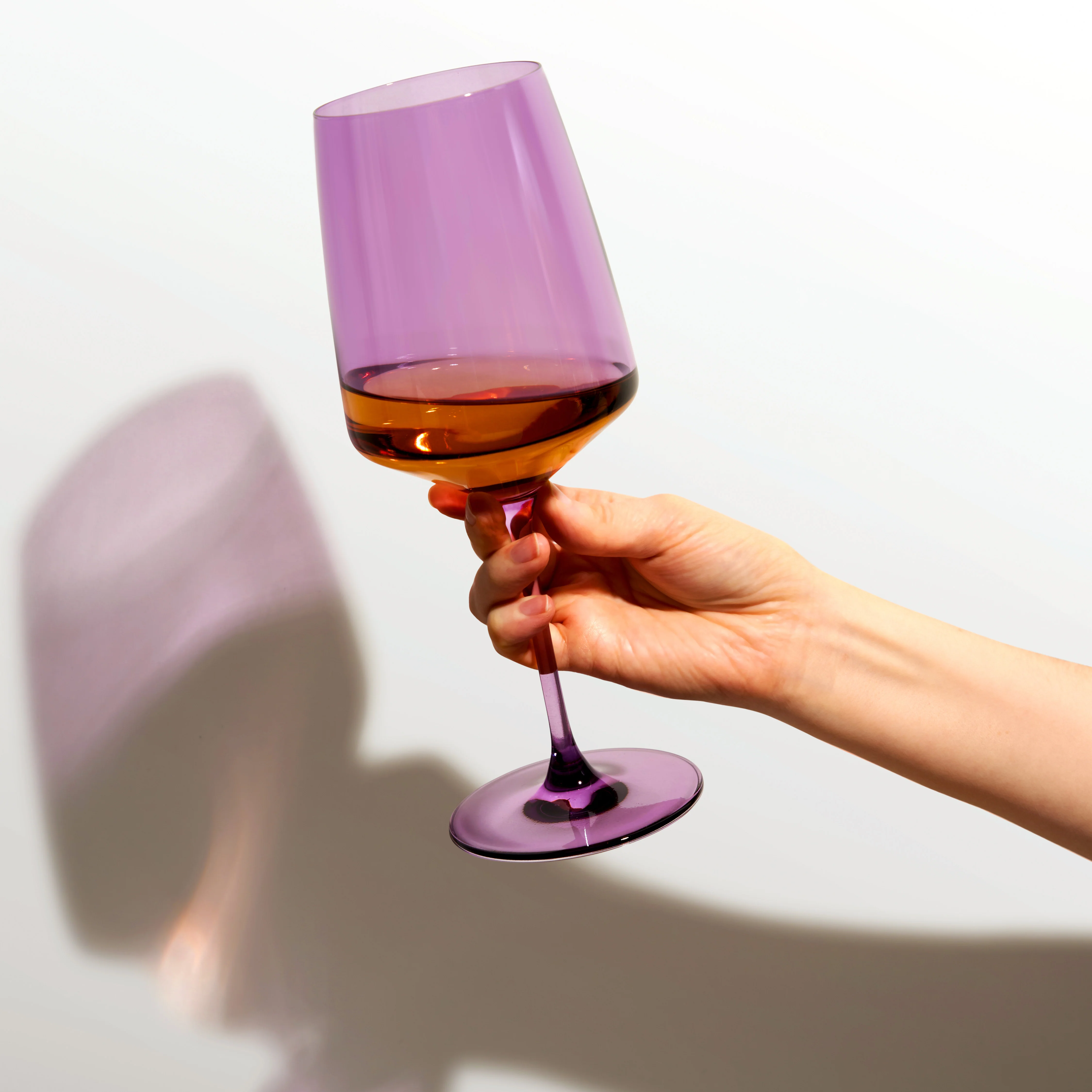Reserve Nouveau Crystal Wine Glasses in Moonrise, Set of 4 - Image 3