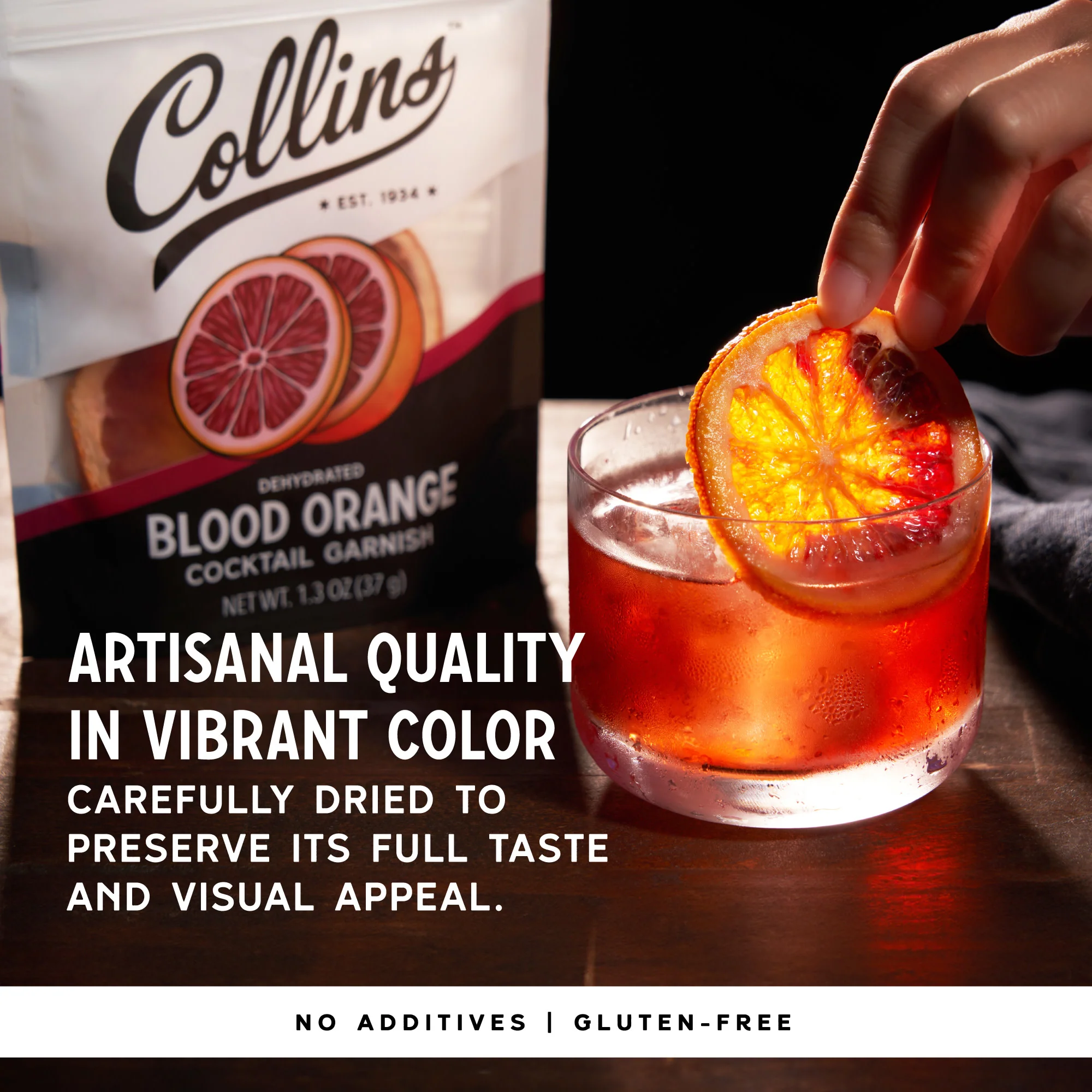 Dehydrated Blood Orange Cocktail Garnish, 1.3 oz - Image 3