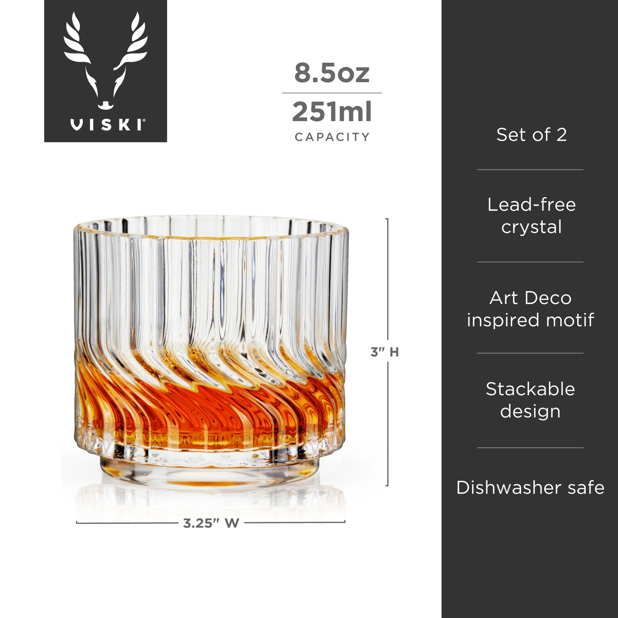 Zephyr Crystal Lowball Tumblers, Set of 2 - Image 6