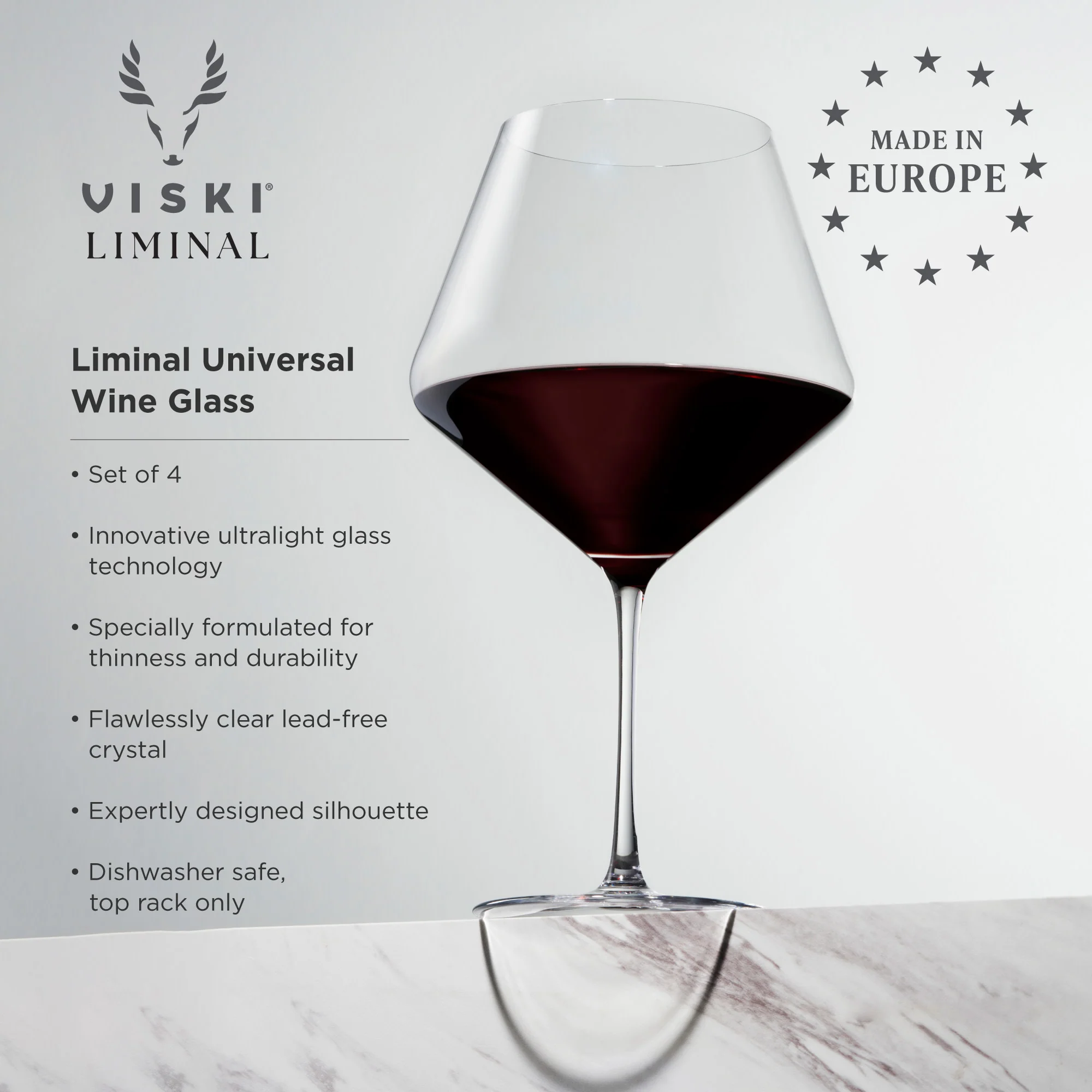 Liminal Burgundy Wine Glasses, Set of 4 - Image 5