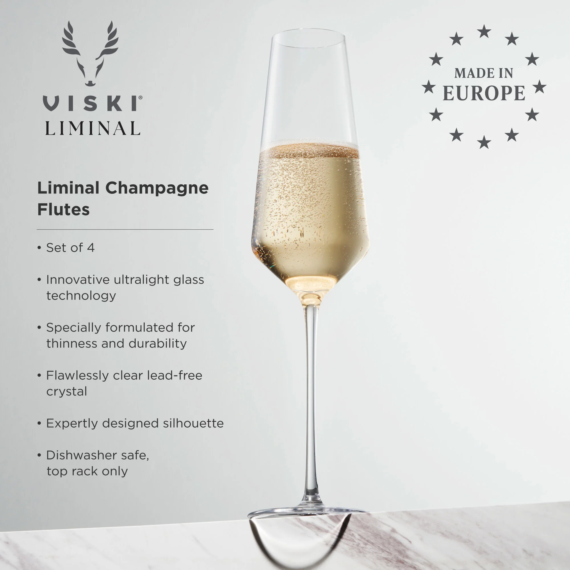Liminal Champagne Flutes, Set of 4 - Image 5
