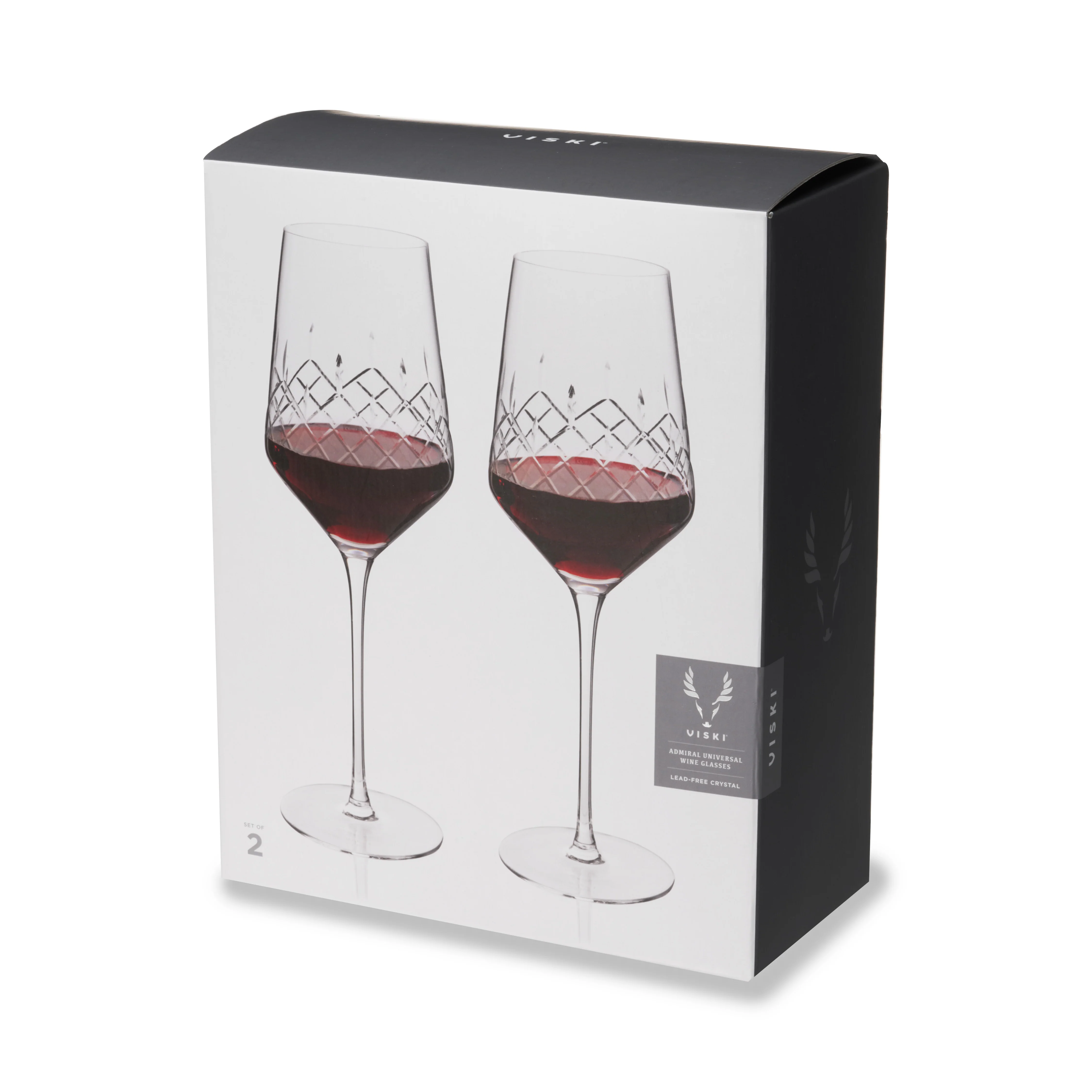 Admiral Crystal Universal Wine Glasses, Set of 2 - Image 7