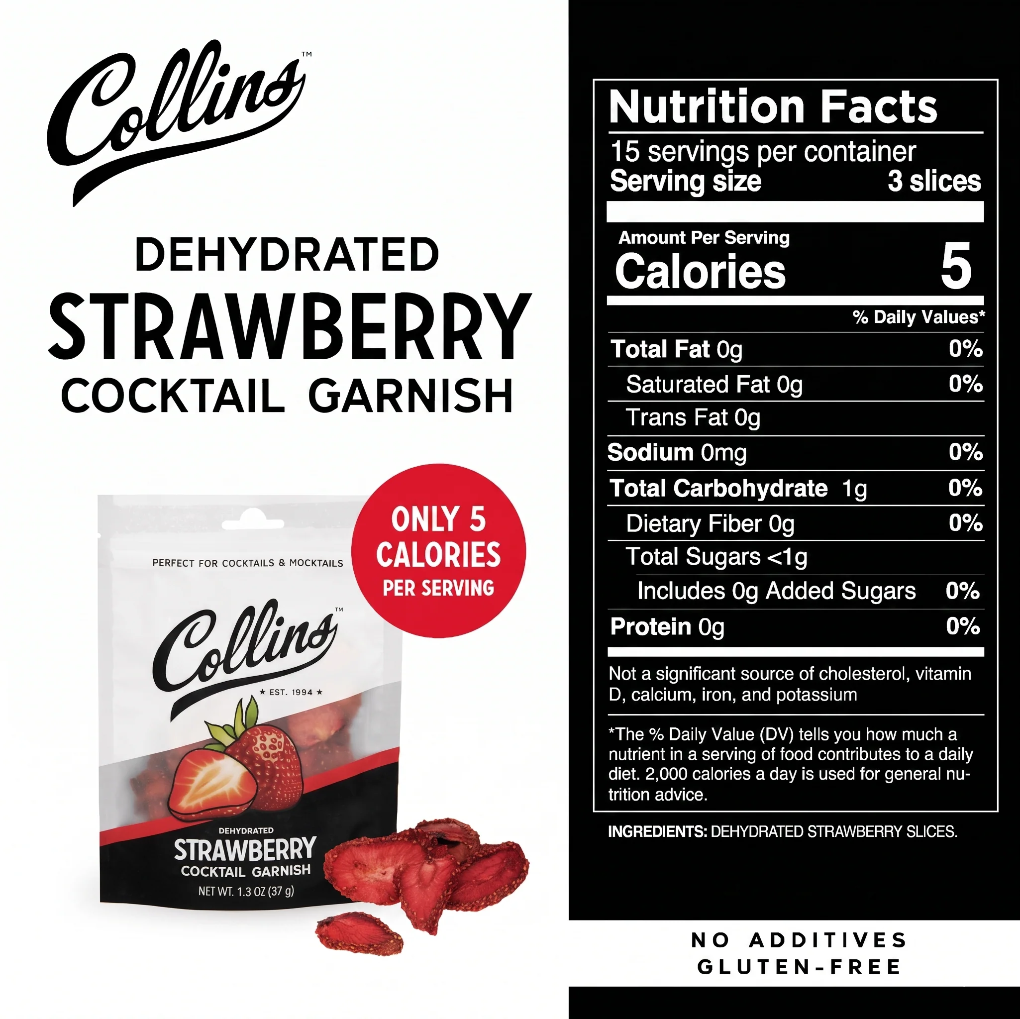 Dehydrated Strawberry Cocktail Garnish, 1.3 oz - Image 5