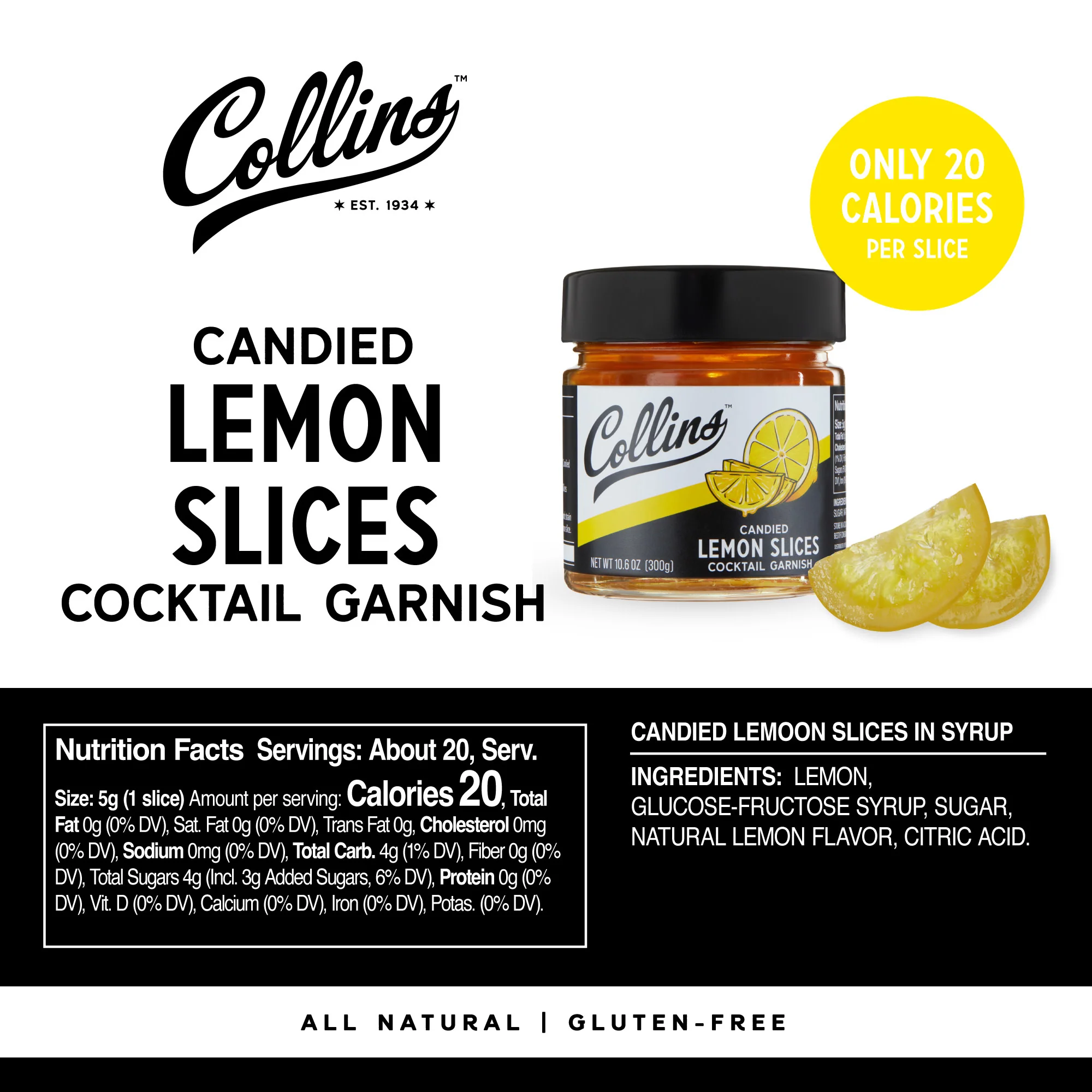 Candied Lemon Slices in Syrup 10.6 oz - Image 5