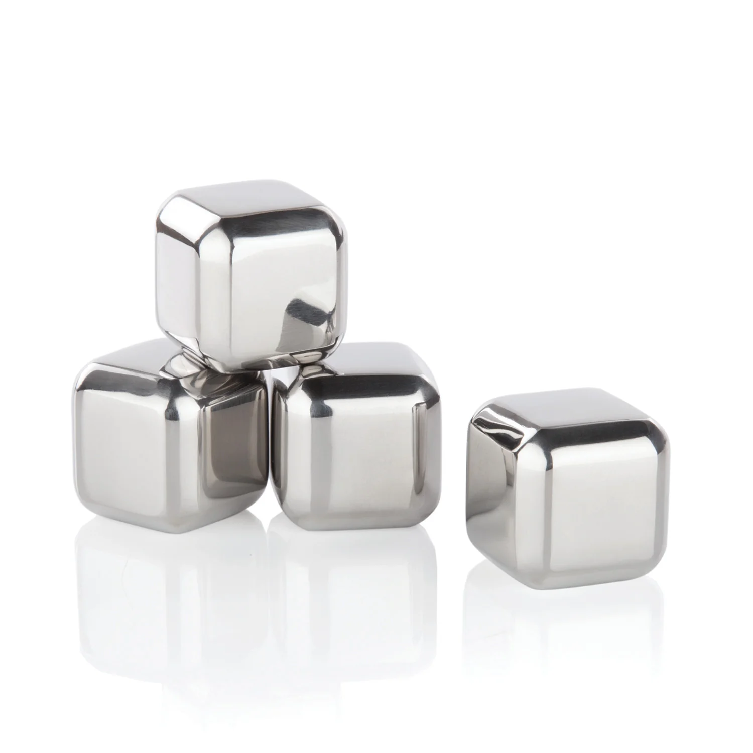 Glacier Rocks Stainless Steel Cube Set of 4 - Image 3