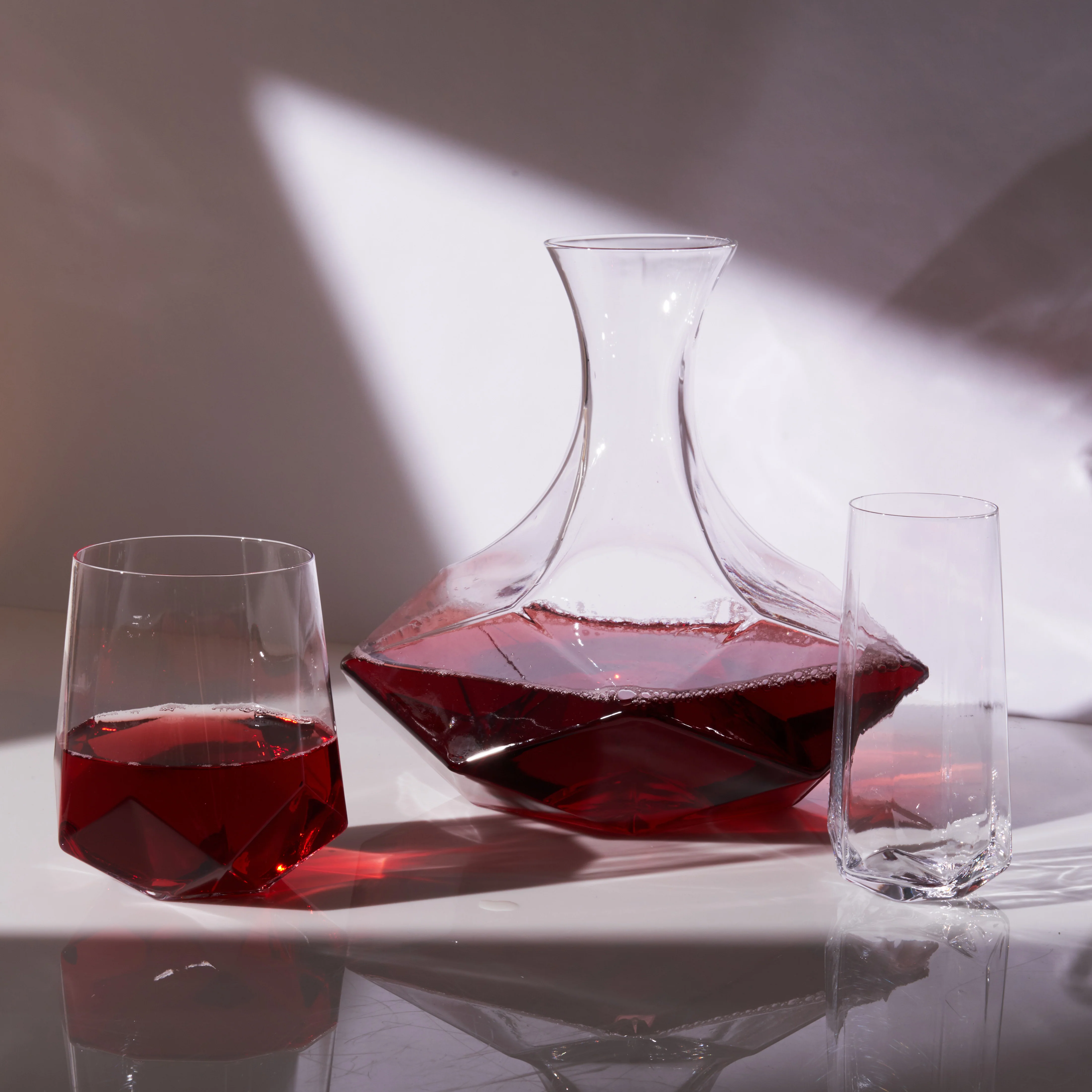 Seneca Faceted Crystal Wine Decanter - Image 2