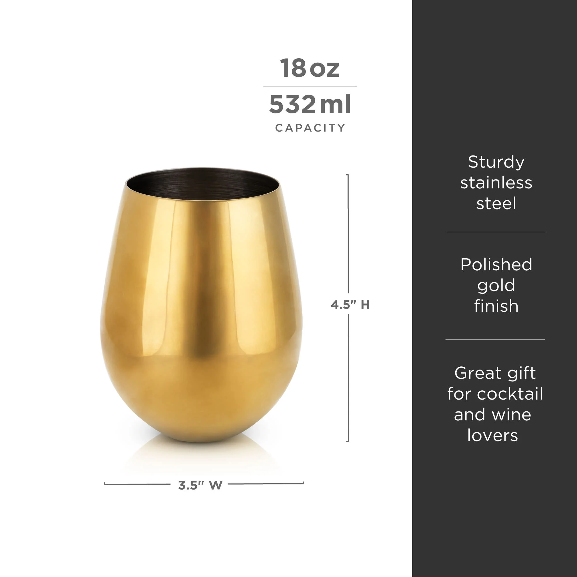Belmont Stemless Wine Glasses, Set of 2 - Image 6
