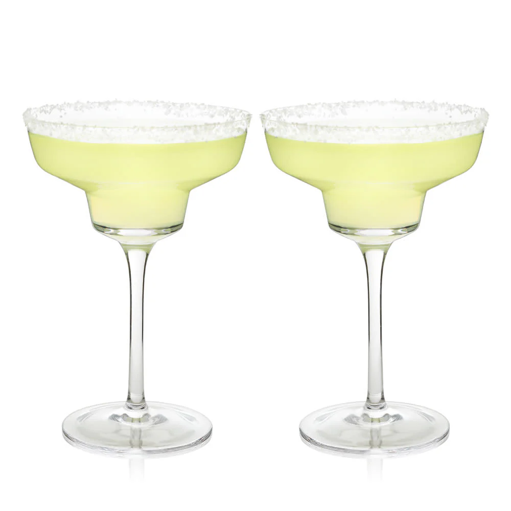 Raye Angled Crystal Margarita Glasses Set of 2