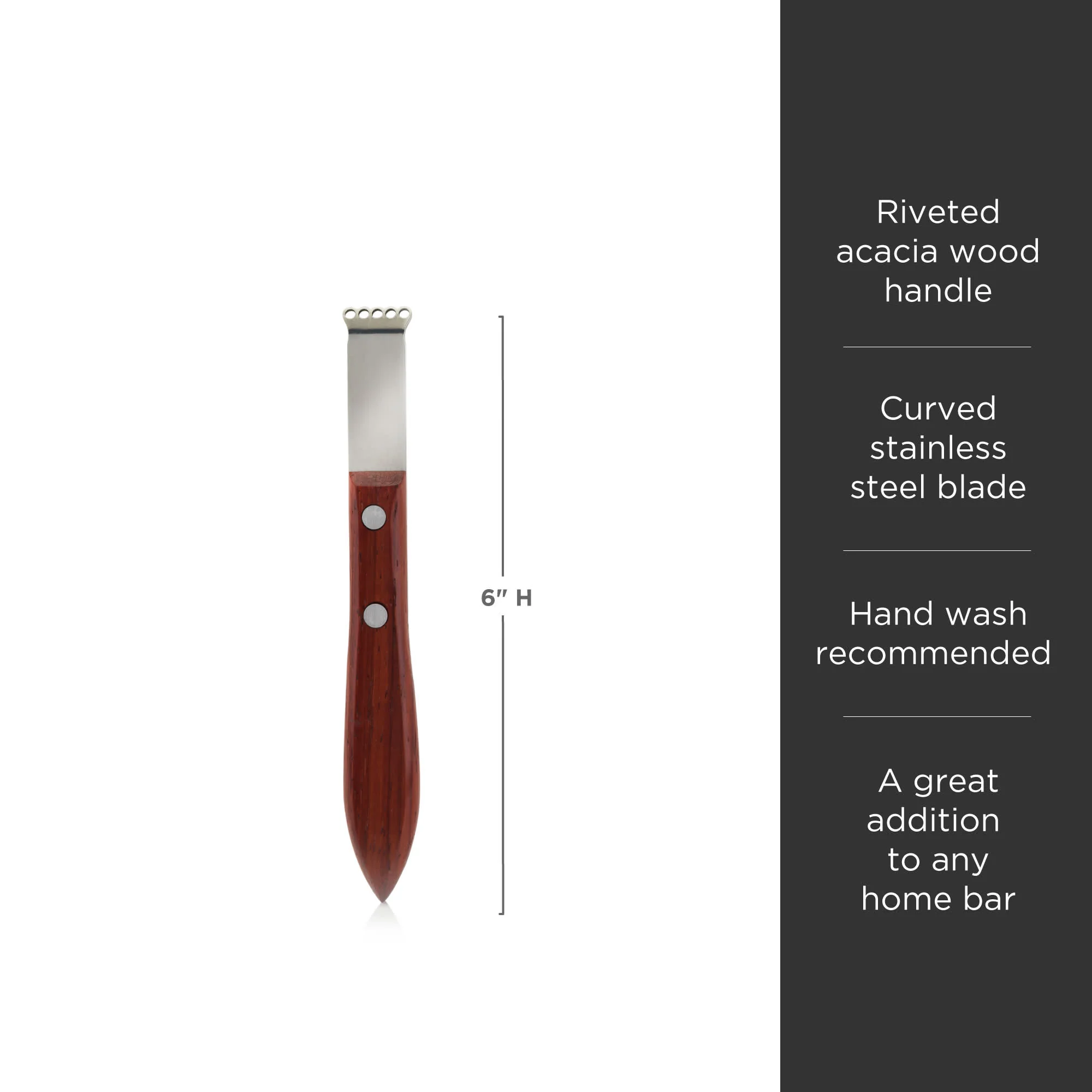 Professional Citrus Zester with Acacia Wood Handle - Image 6