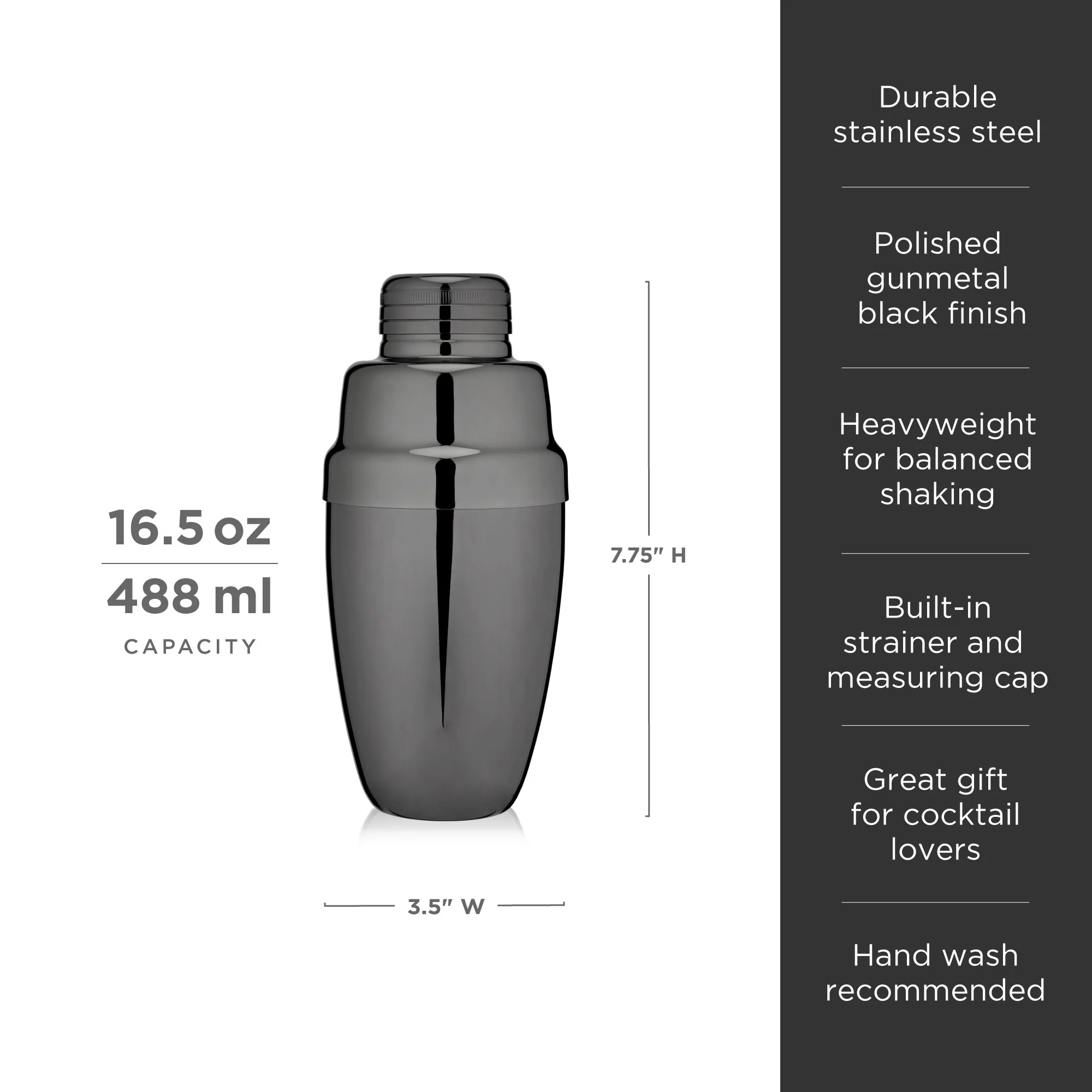 Warren Heavyweight Cocktail Shaker - Image 6
