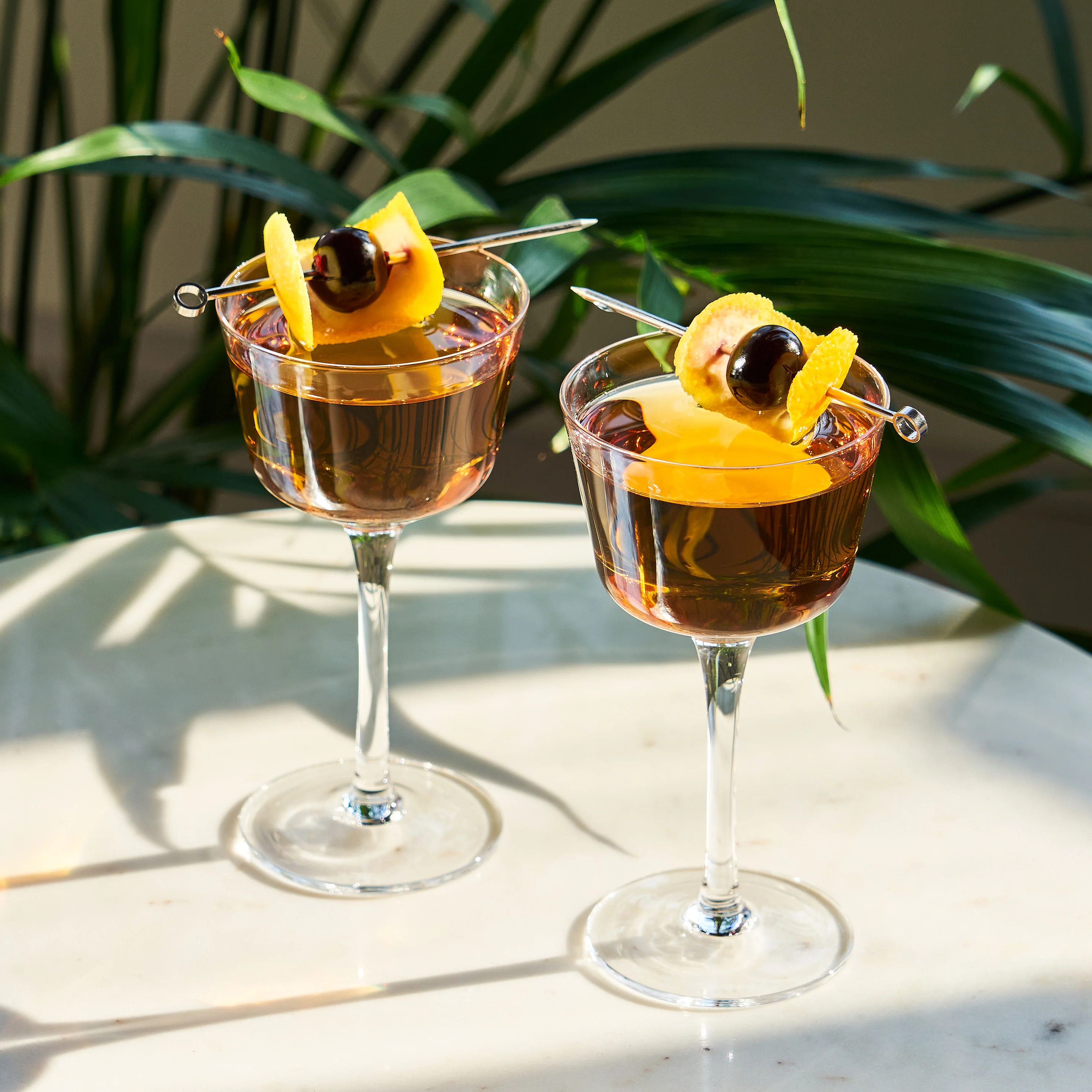 Raye Angled Crystal Nick & Nora Glasses Set of 2 - Image 2