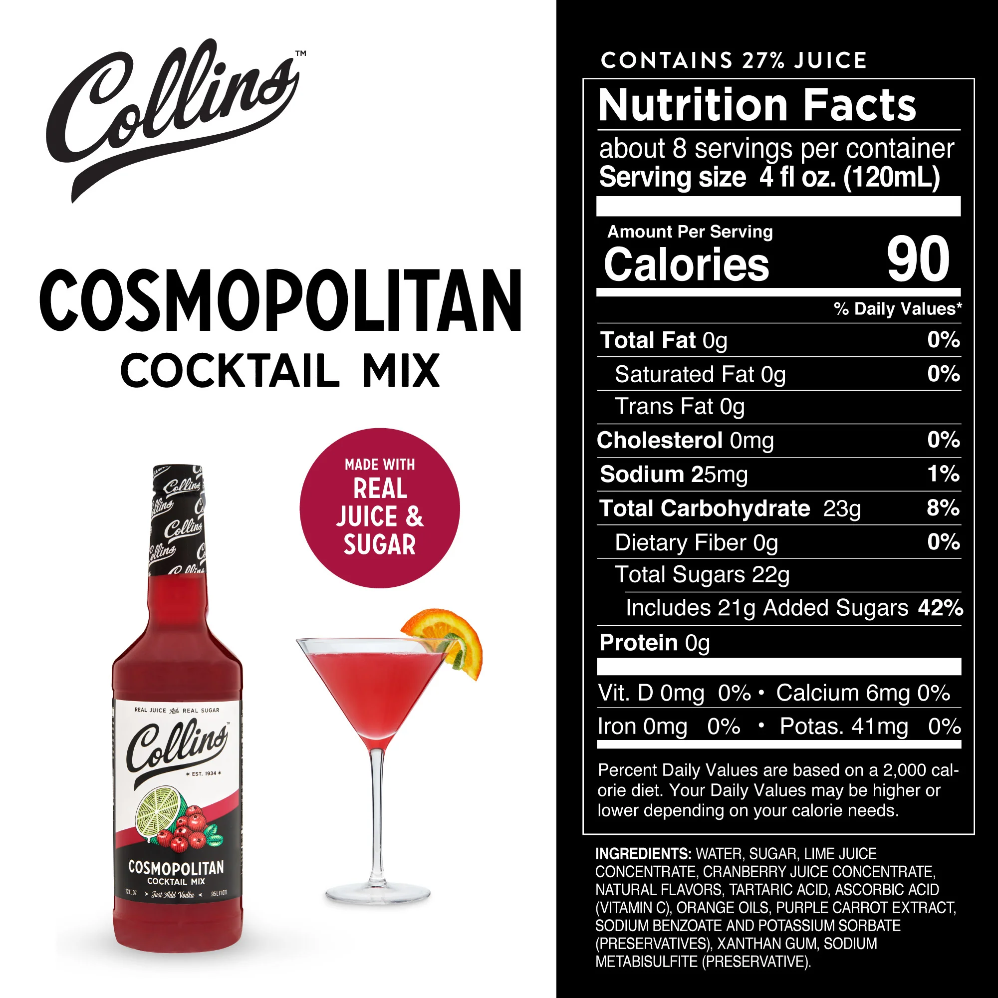 Cosmopolitan Cocktail Mix 32 oz - Image 5