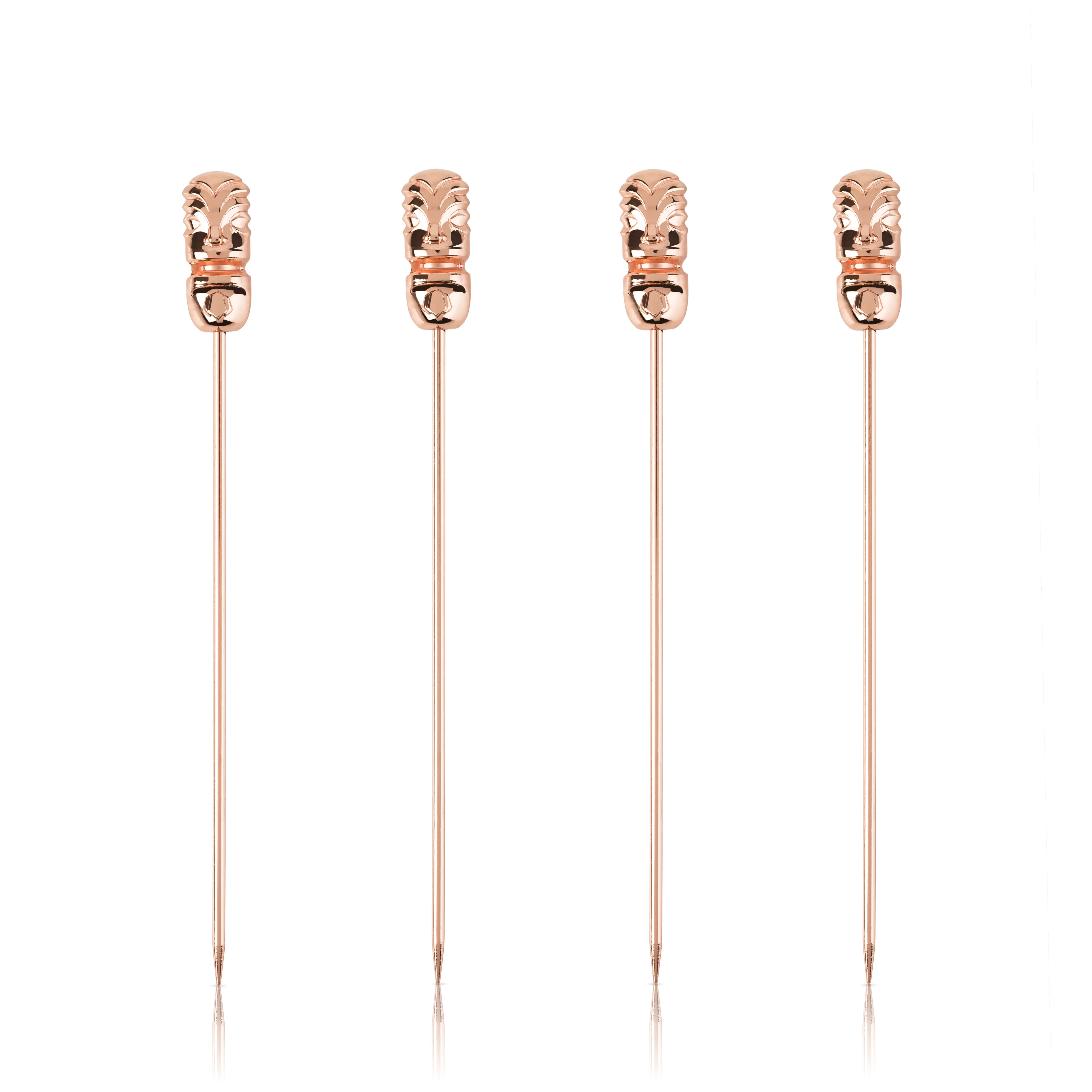 Pacific Tiki Cocktail Picks in Copper Set of 4