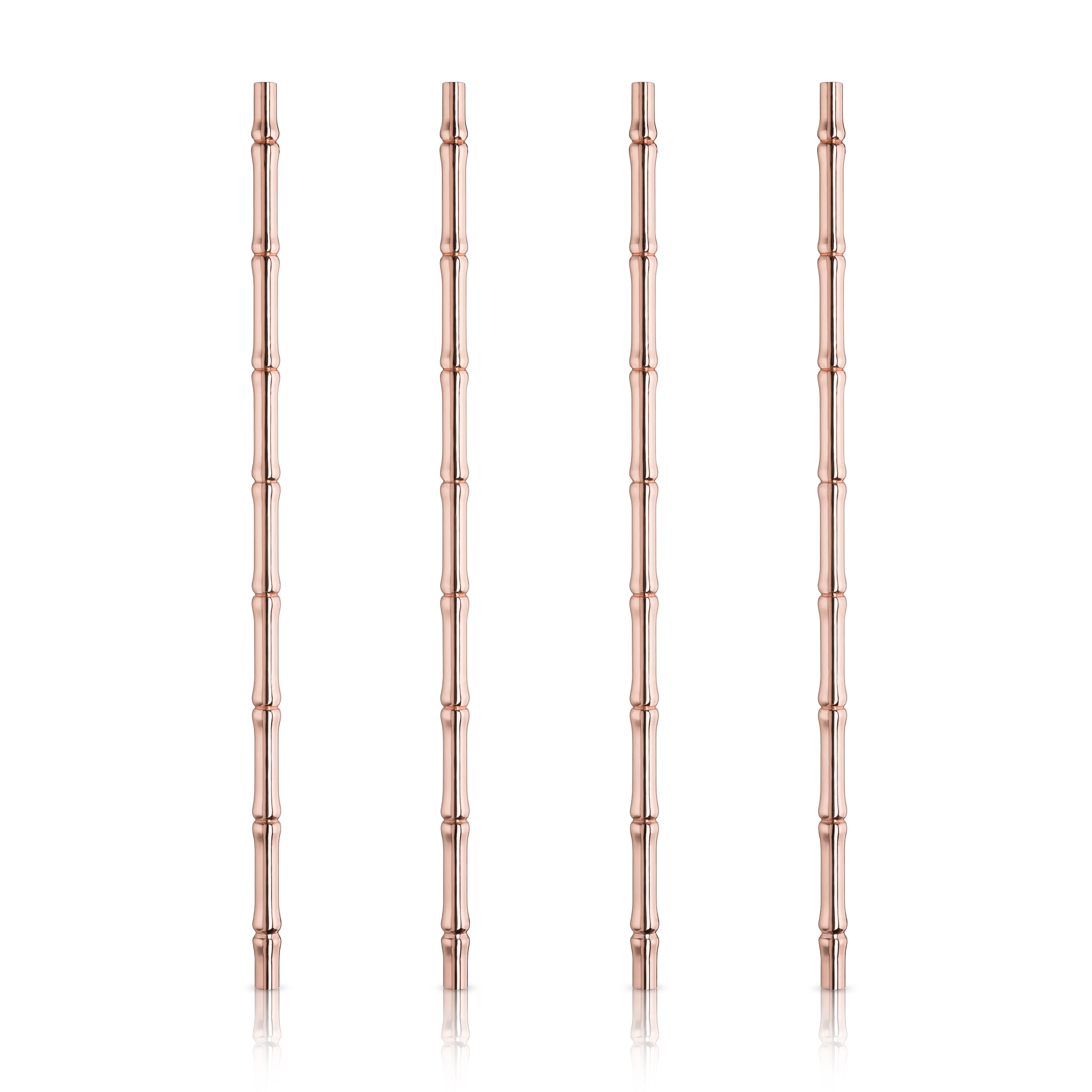 Pacific Bamboo Straws in Copper Set of 4