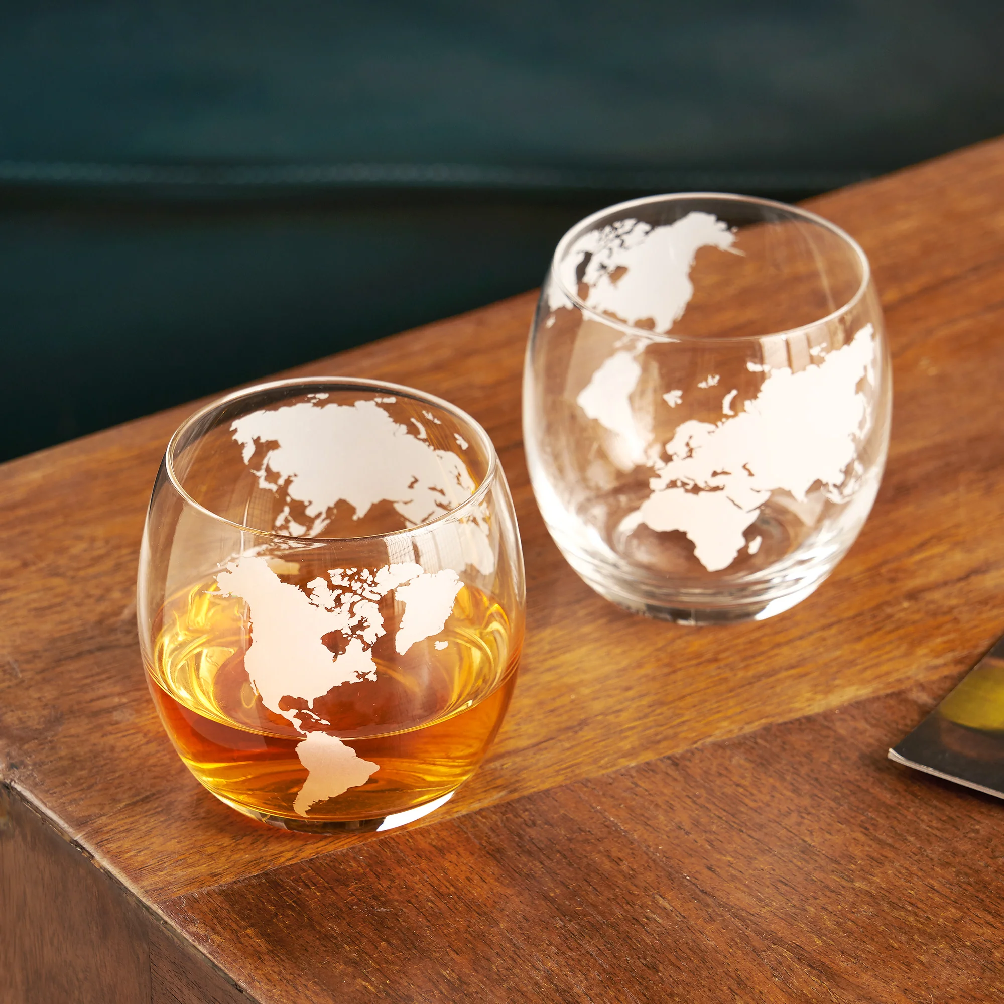 Globe Whiskey Tumblers Set of 2 - Image 2
