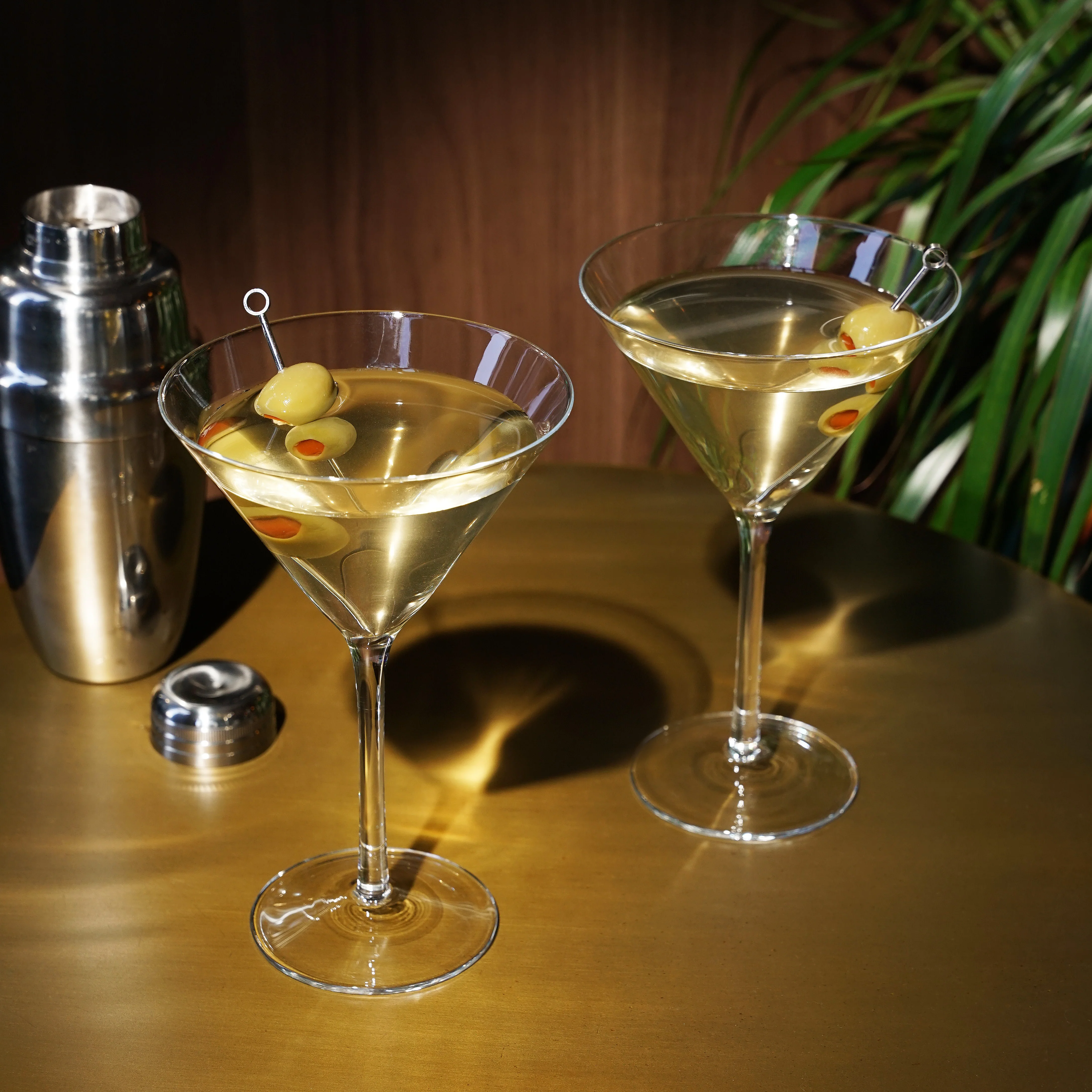 Raye Stemmed Crystal Martini Glasses Set of 2 - Image 2