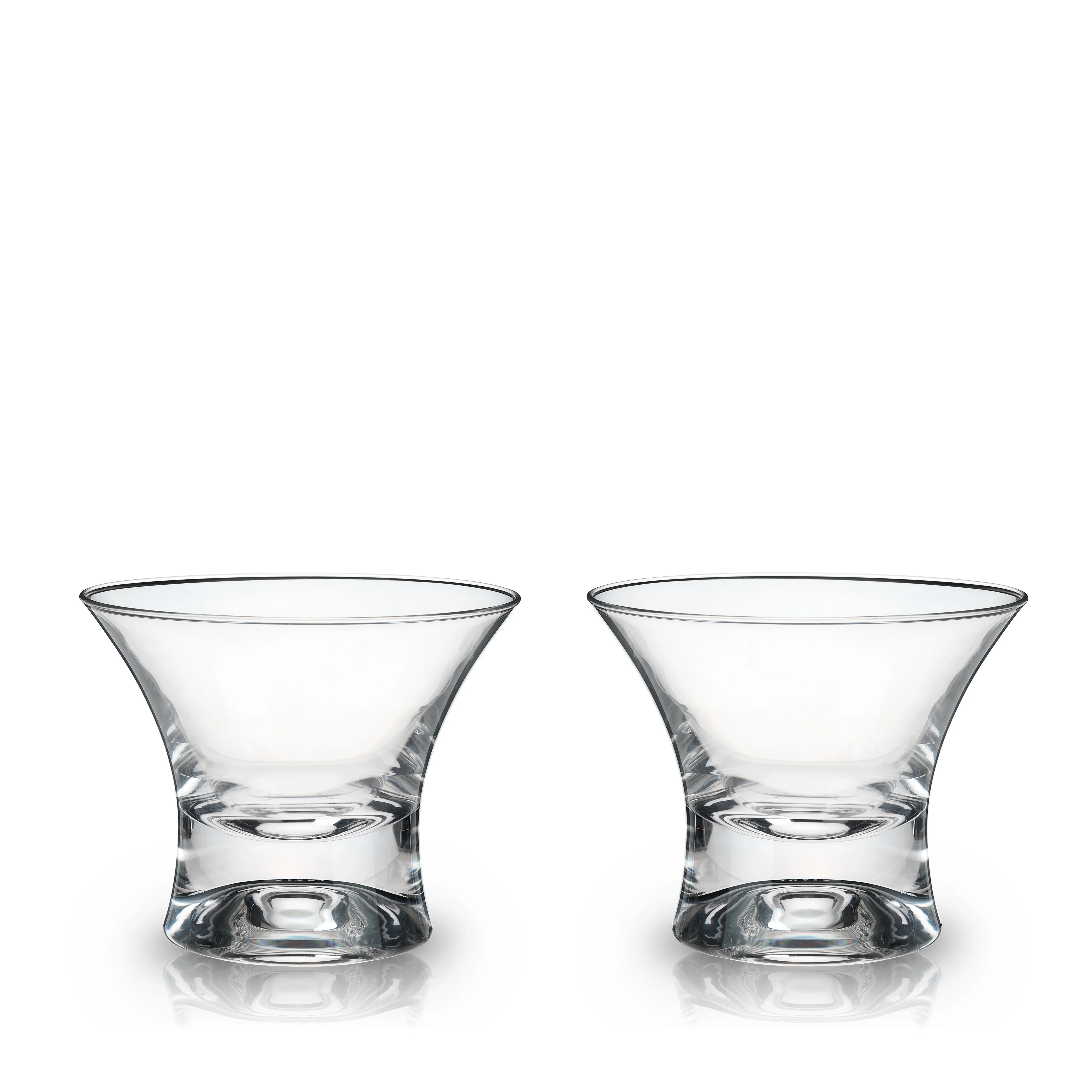 Raye Heavy Base Stemless Crystal Manhattan Glasses Set of 2 - Image 4