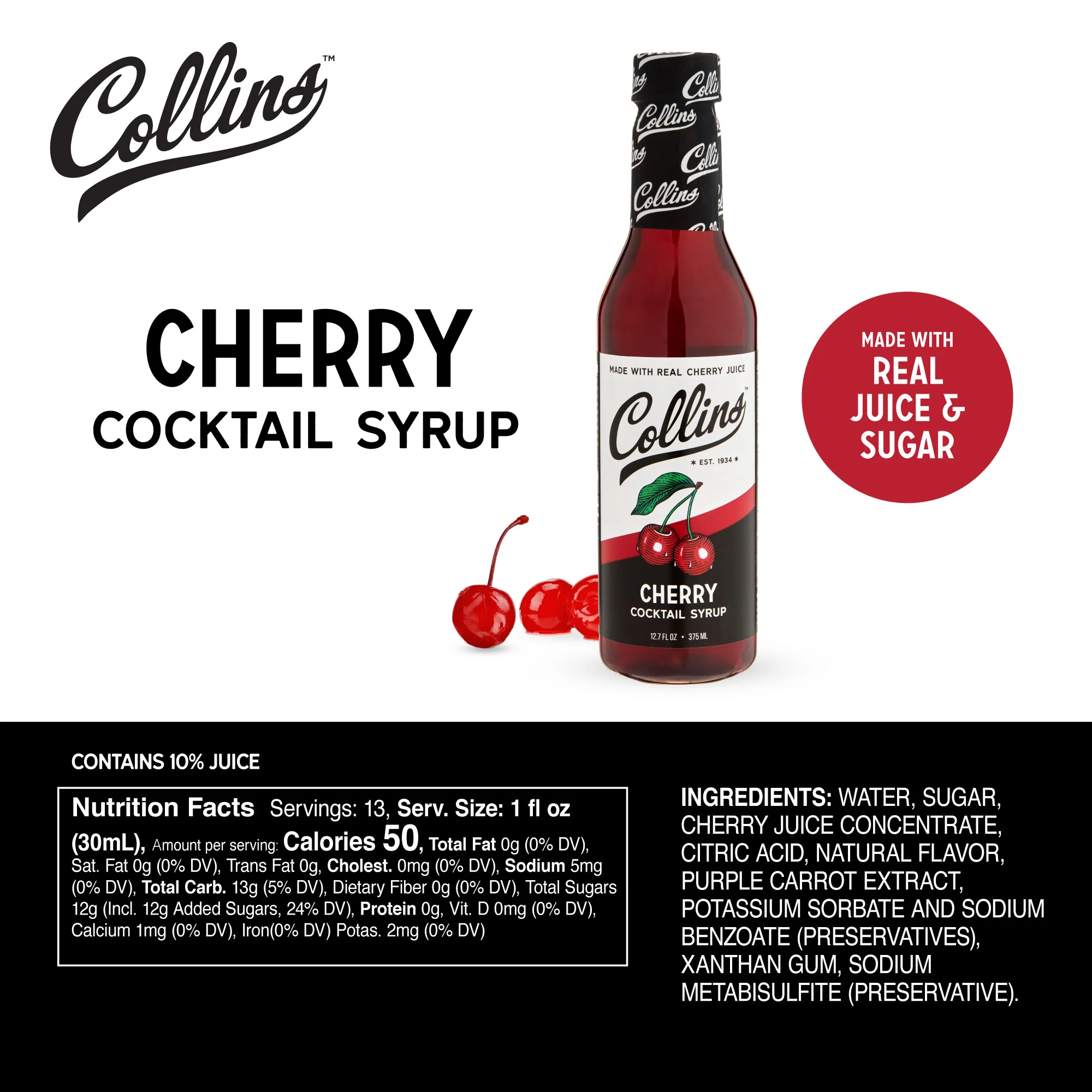 Cherry Cocktail Syrup 12.7 oz - Image 5