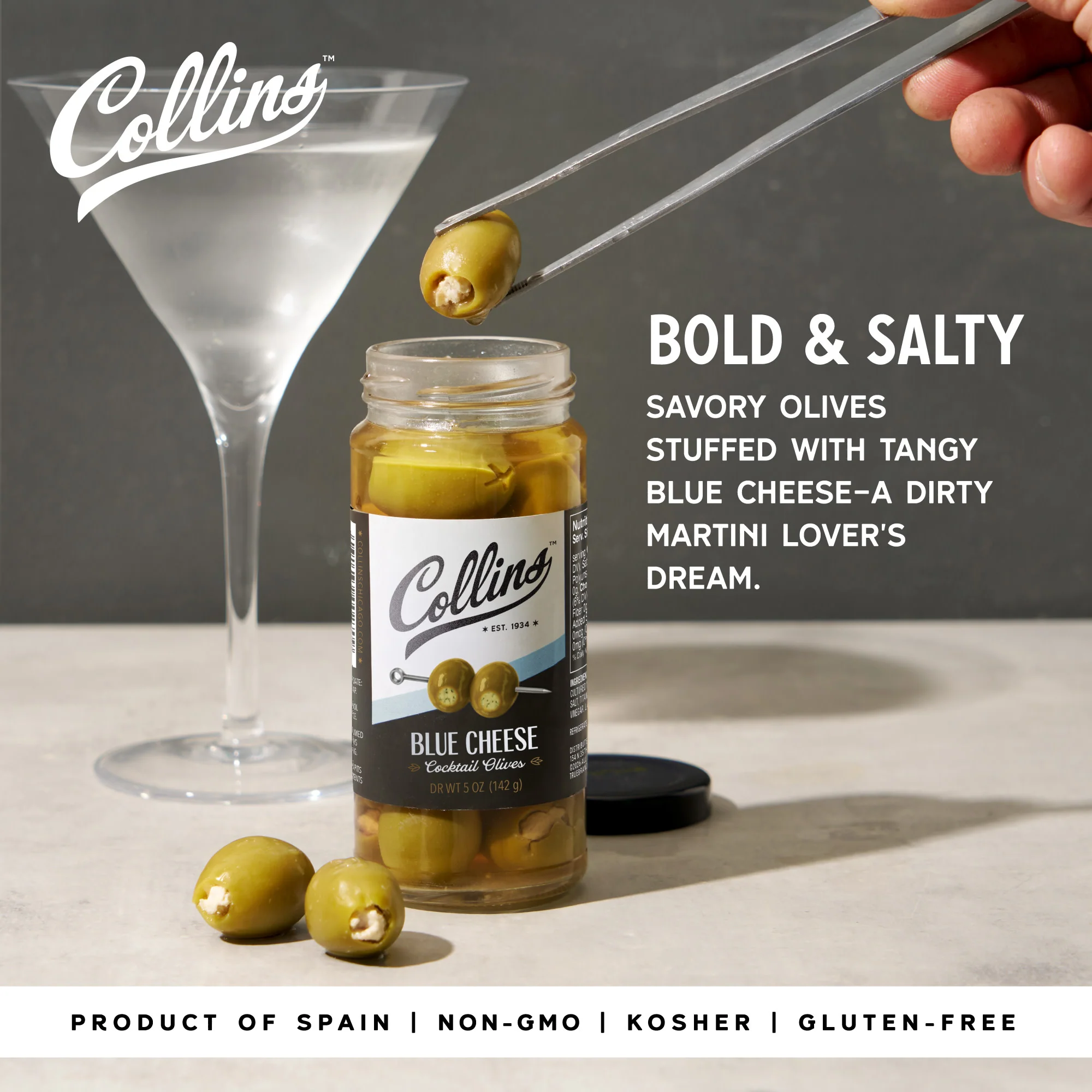 Gourmet Blue Cheese Olives 5 oz - Image 3